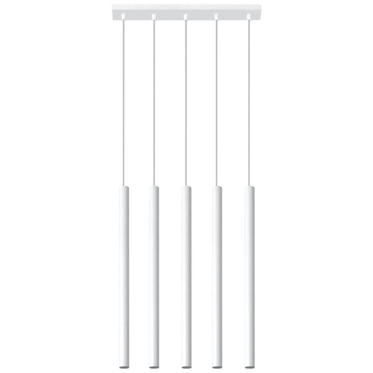 SOLLUX lighting Hängeleuchte Hängeleuchte Pastelo 5 Weiß, Nicht enthalten