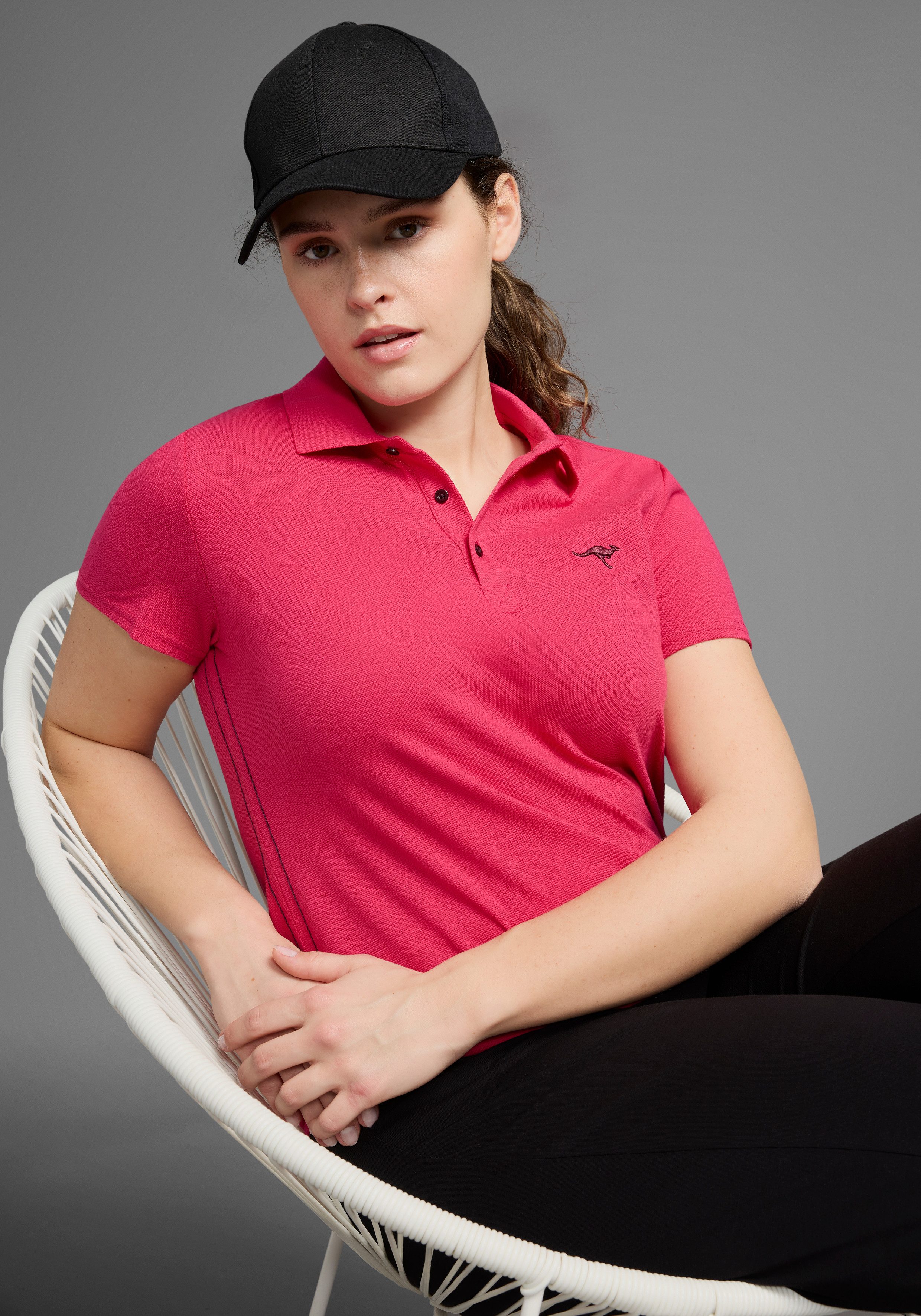 KangaROOS Poloshirt Kurzarm, unifarben, Polokragen, aus günstig online kaufen