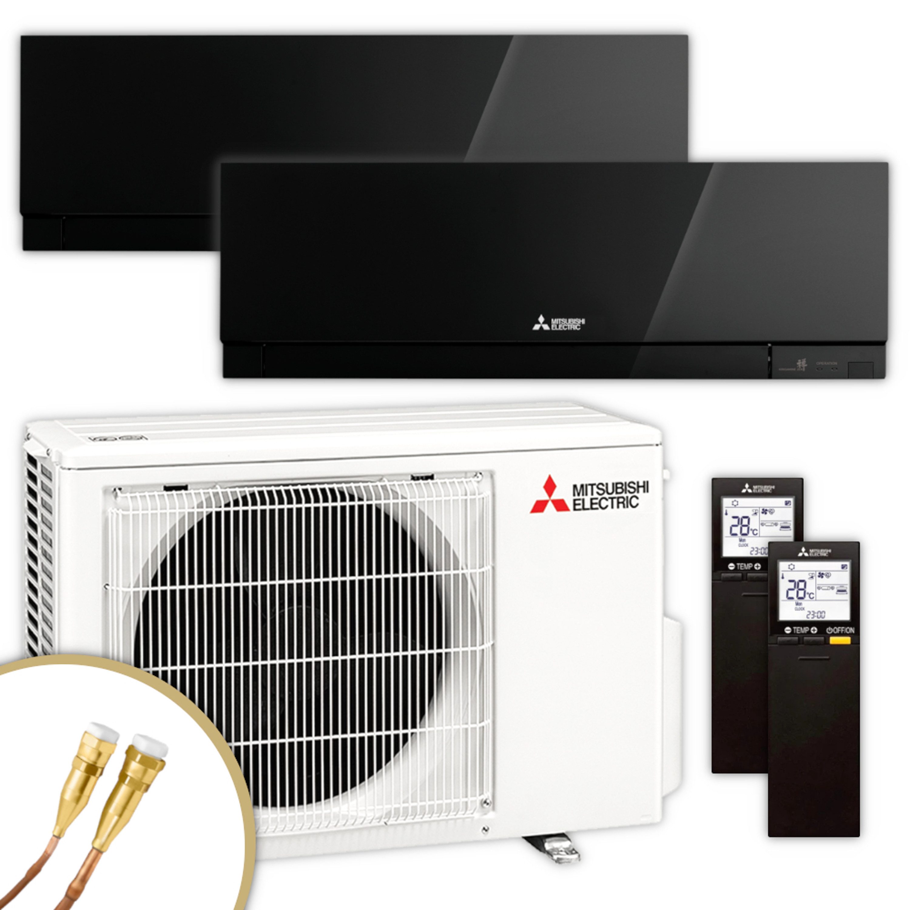 Mitsubishi electric Klimagerät MXZ-2F42VF4 + MSZ-EF25VGK / MSZ-EF35VGK