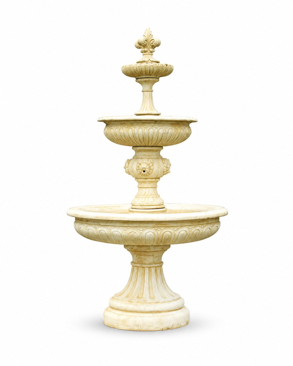 JVmoebel Gartenbrunnen Antik Creme Barock Terrasse Klassisch Dekorativ Groß Sofort, 150 cm Breite, (Einzelset, 1 tlg., 1-teiliges Springbrunnen-Set), Für Garten und Außenbereich geeignet