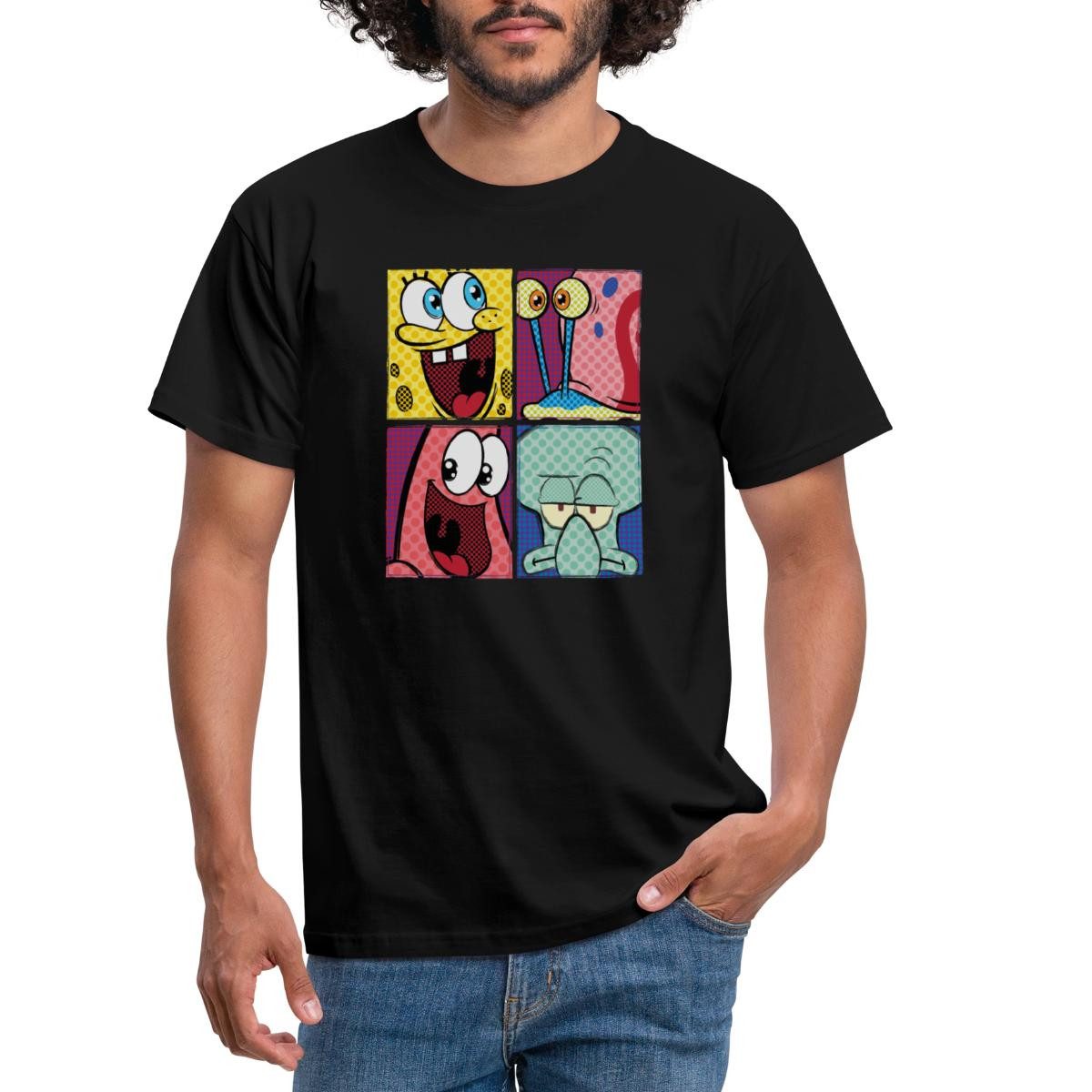 Spreadshirt T-Shirt SpongeBob Schwammkopf Patrick Gary Thaddäus Männer T-Sh günstig online kaufen