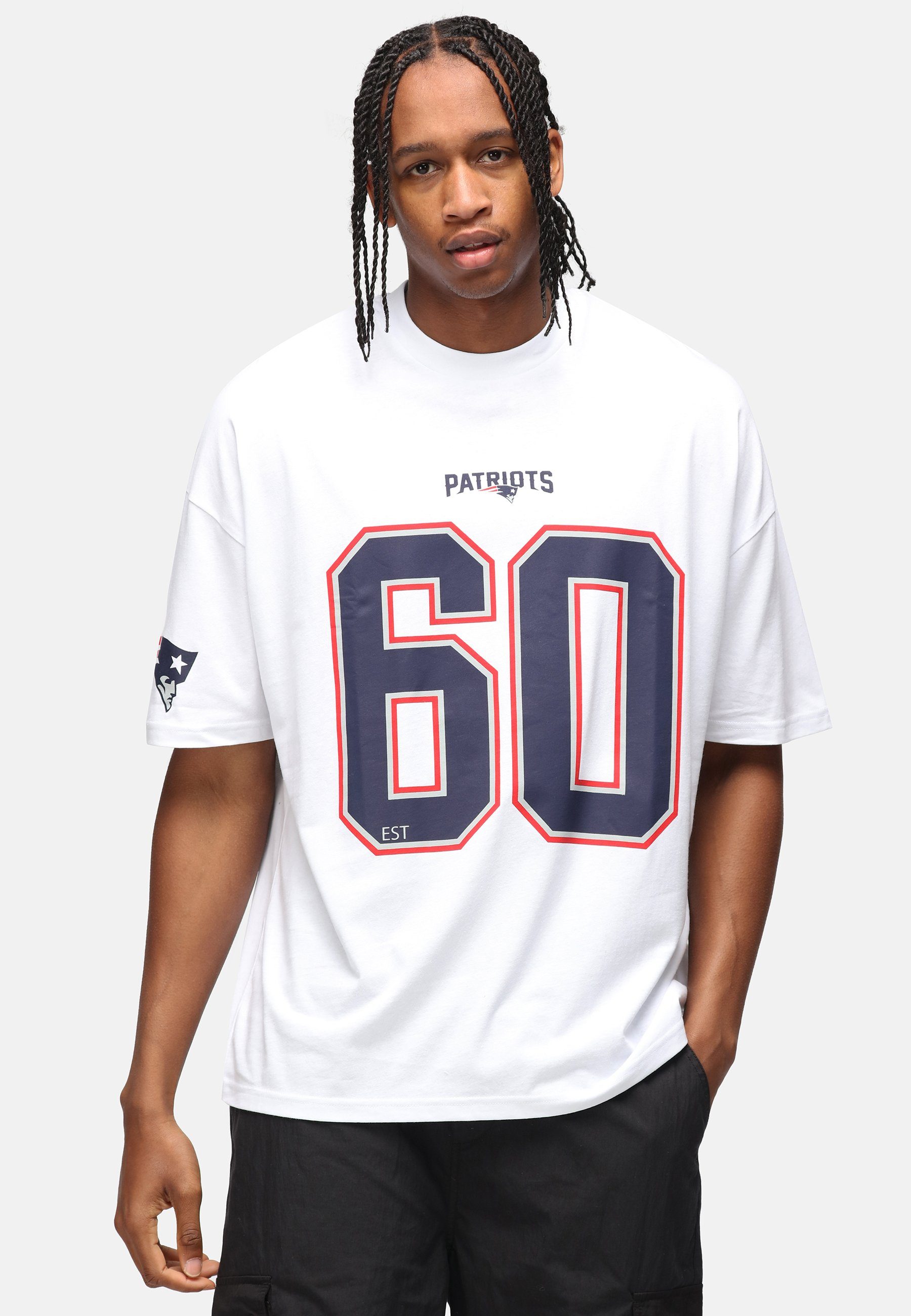 Beliebter Klassiker Recovered T-Shirt NFL zertifizierte Patriots Bio-Baumwolle 20 GOTS Oversized