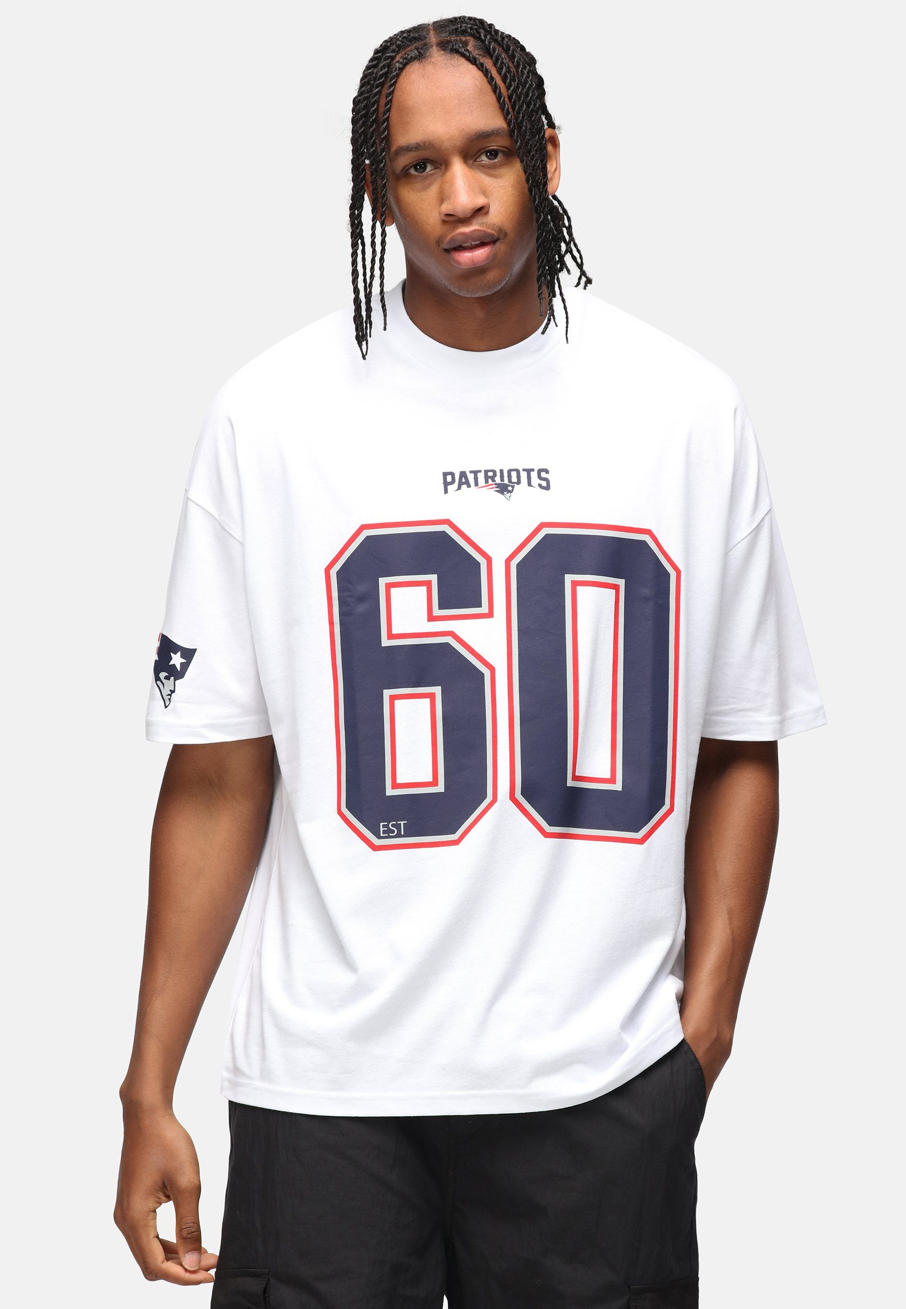 Recovered T-Shirt NFL Patriots 20 Bio-Baumwolle Oversized zertifizierte GOTS