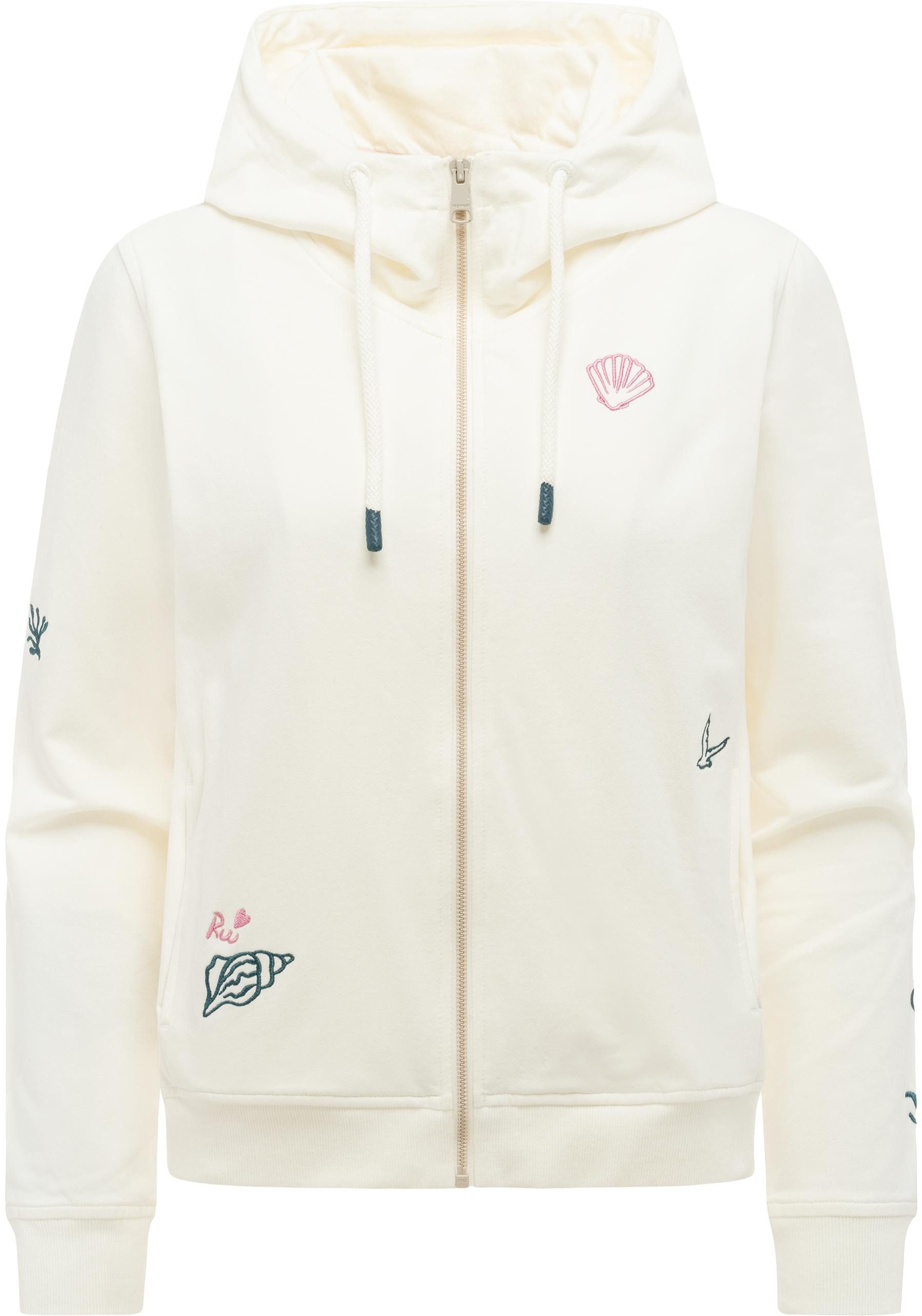 Ragwear Sweatjacke Parya Embro Damen Zipper mit Stickereien