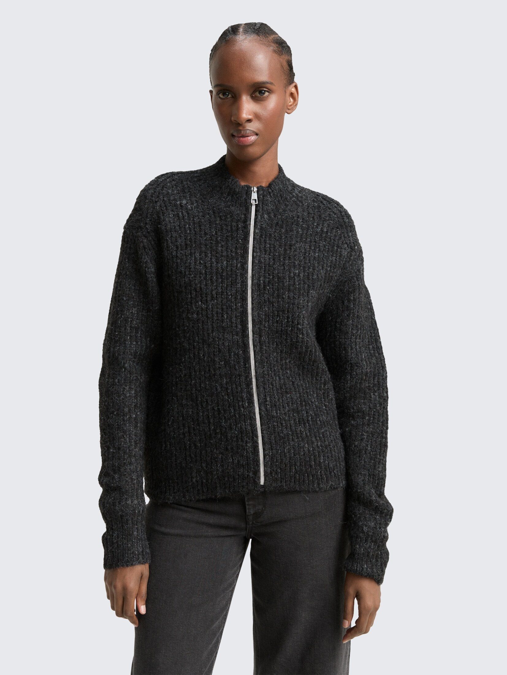 TOM TAILOR Denim Cardigan Pullover & Strickjacken Cardigan mit Reißverschluss