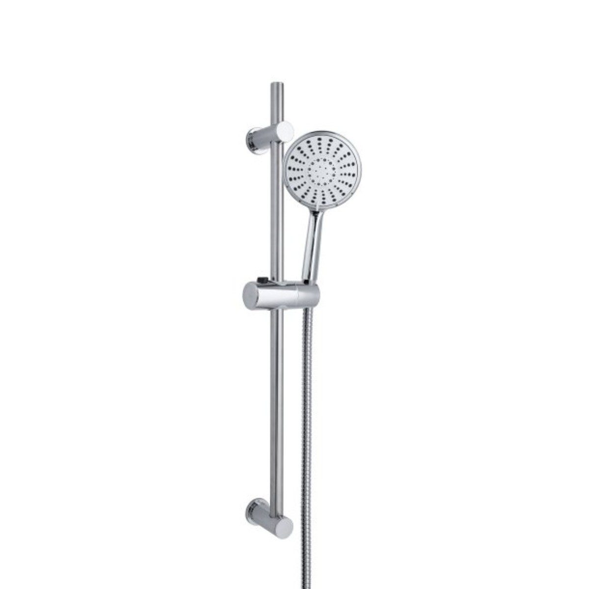 axentia Brausegarnitur 3-teilig - 5-Funktionen-Duschkopf, 150 cm Schlauch & verchromter Griff, 5 Strahlart(en), 3 tlg., Wandmontage, Chrom