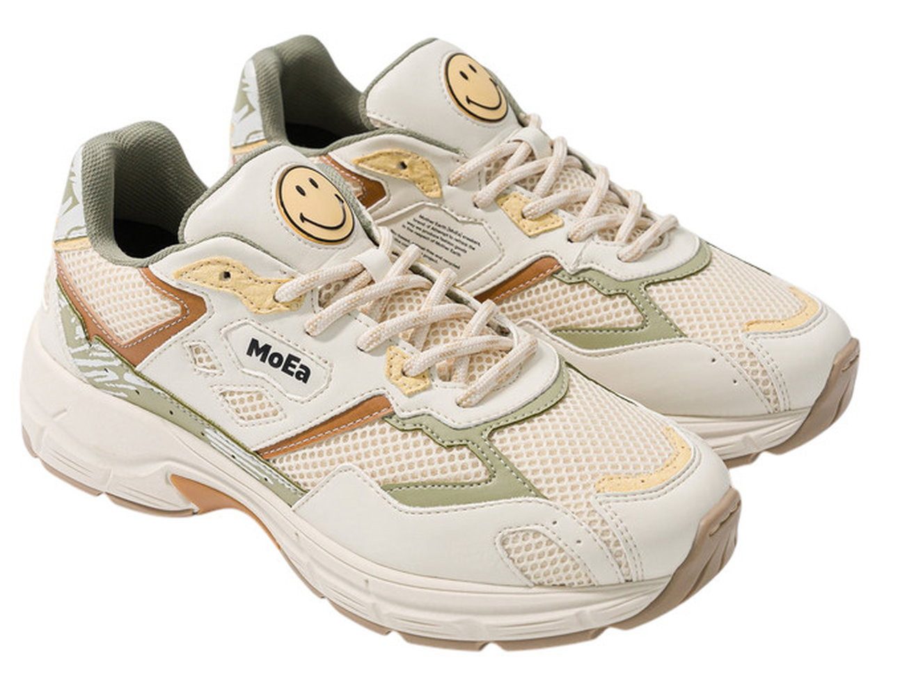 Moea Gen8 - Smiley Nature Drop - beige/grün Damen Sneaker