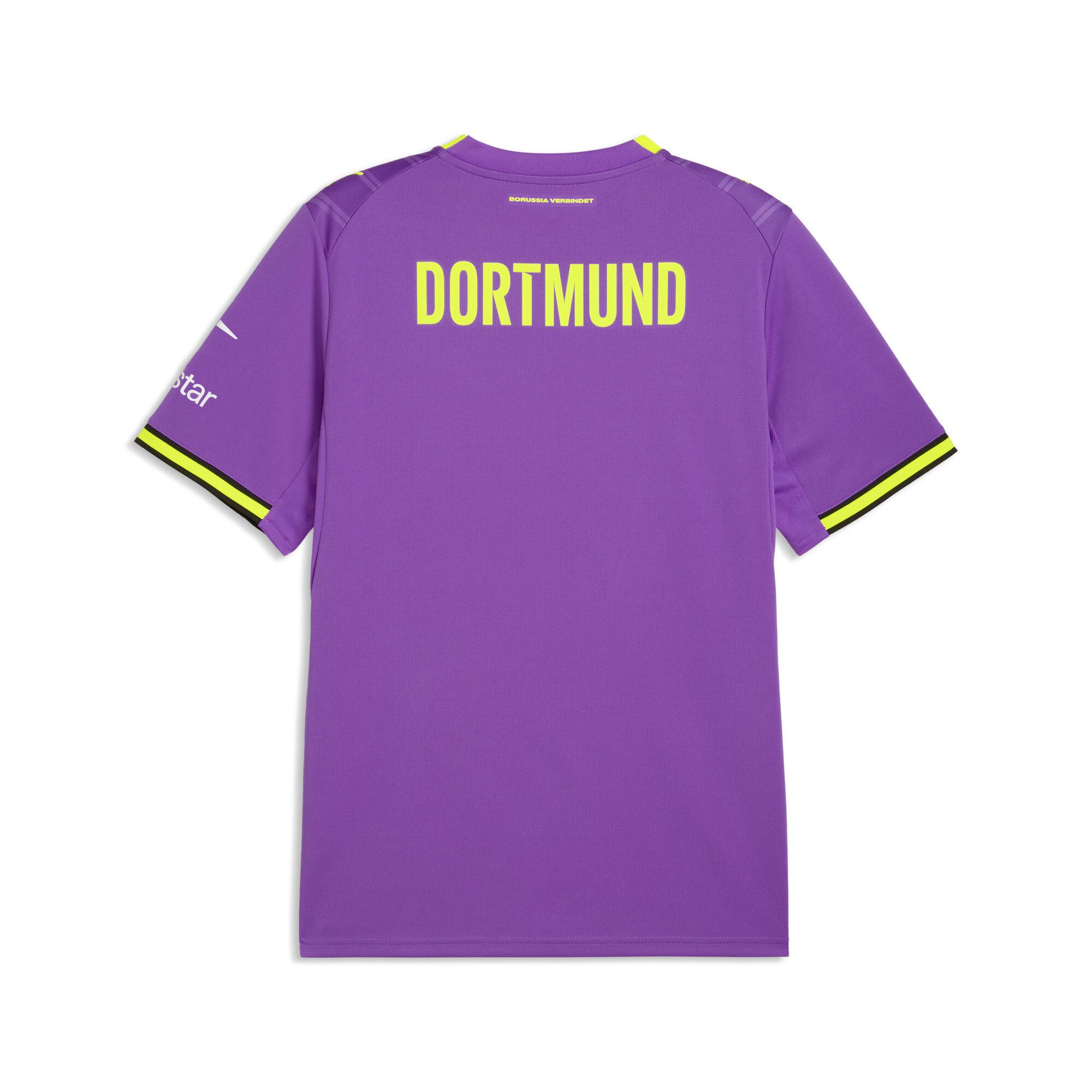 PUMA Fußballtrikot BVB THIRD JERSEY REPLICA mit Rundhalsausschnitt, DryCELL-Technologie, atmungsaktiv