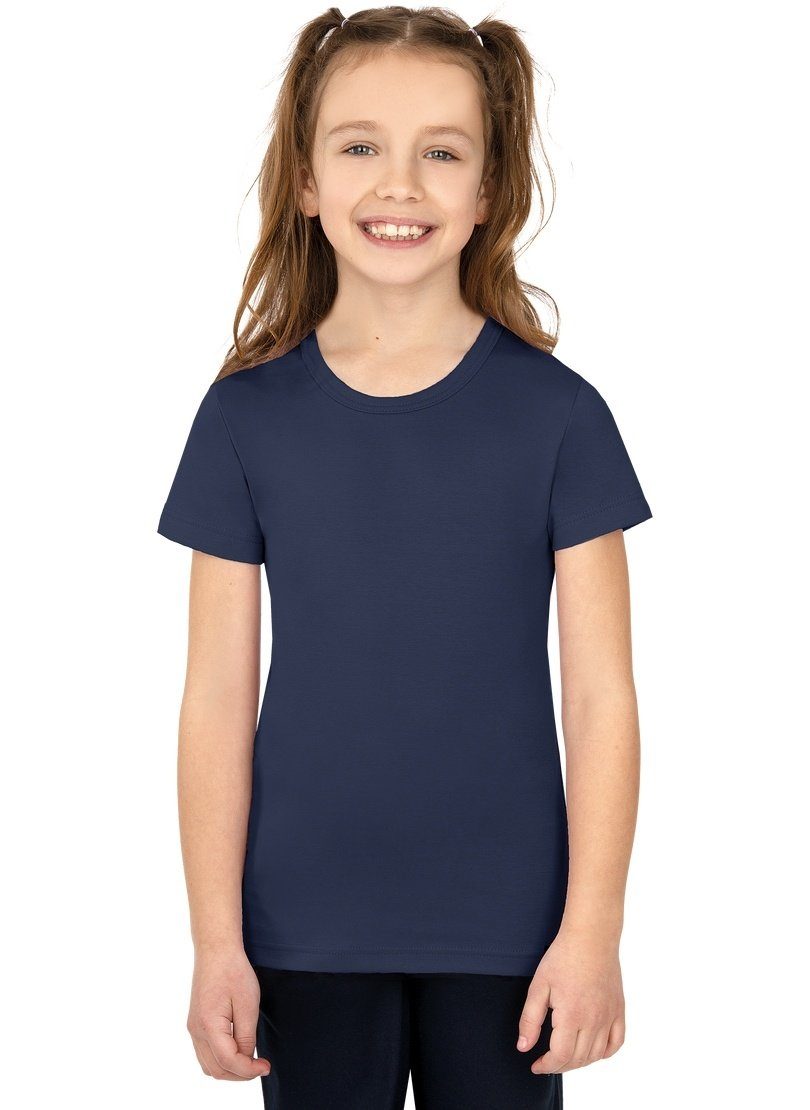 TRIGEMA Baumwolle/Elastan Trigema aus navy T-Shirt T-Shirt