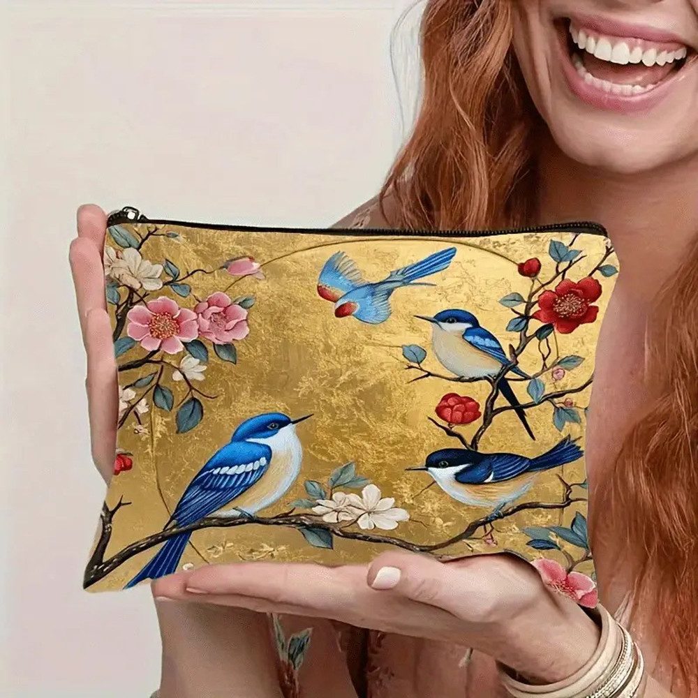 Zaewry Kosmetiktasche mit Muster & Reißverschluss – Schminktasche für Damen & Mädchen (1-tlg), Kulturbeutel für Reisen & Alltag, tragbare Make-up Tasche – Bild 2 von 5