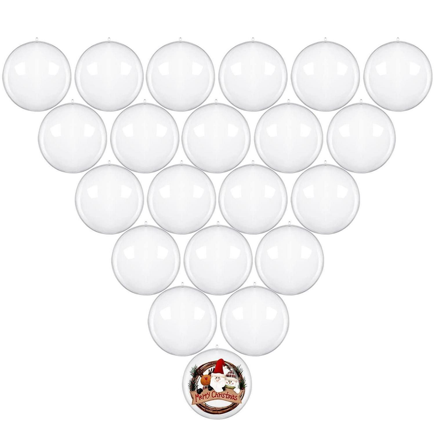 LuxusKollektion Christbaumschmuck Acrylkugeln Klar 60mm 20er Set