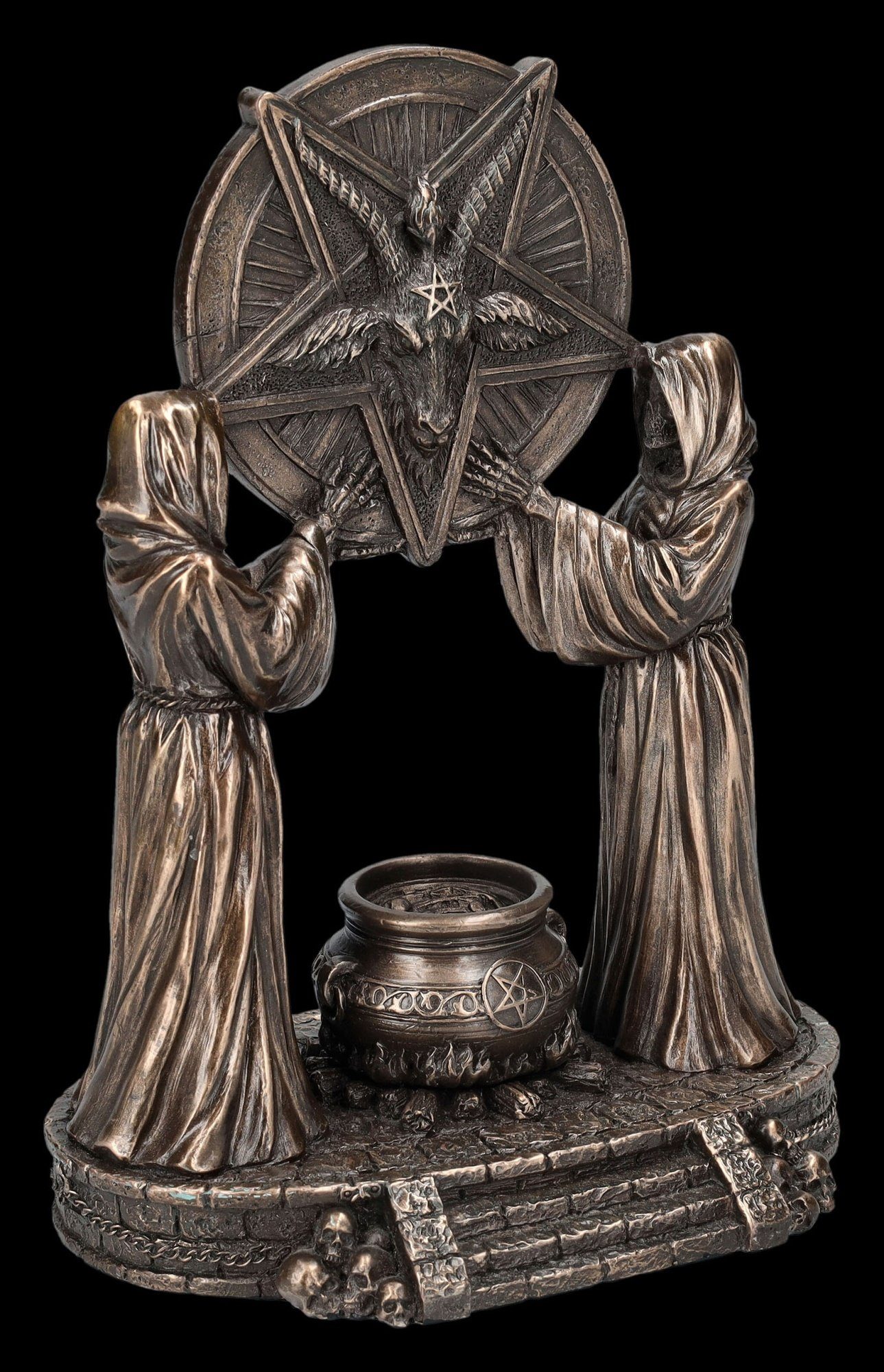 Figuren Shop GmbH Dekofigur Baphomet's Altar - Figur - Veronese - Gothic Deko Dekofigur Baphomet