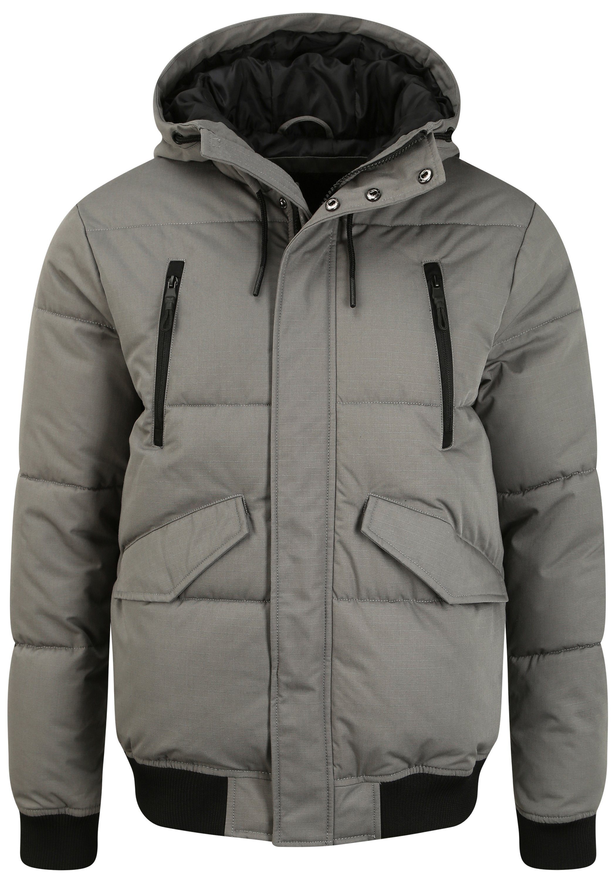 Indicode Winterjacke IDRavert Winterjacke Pewter modische mit Kapuze 902