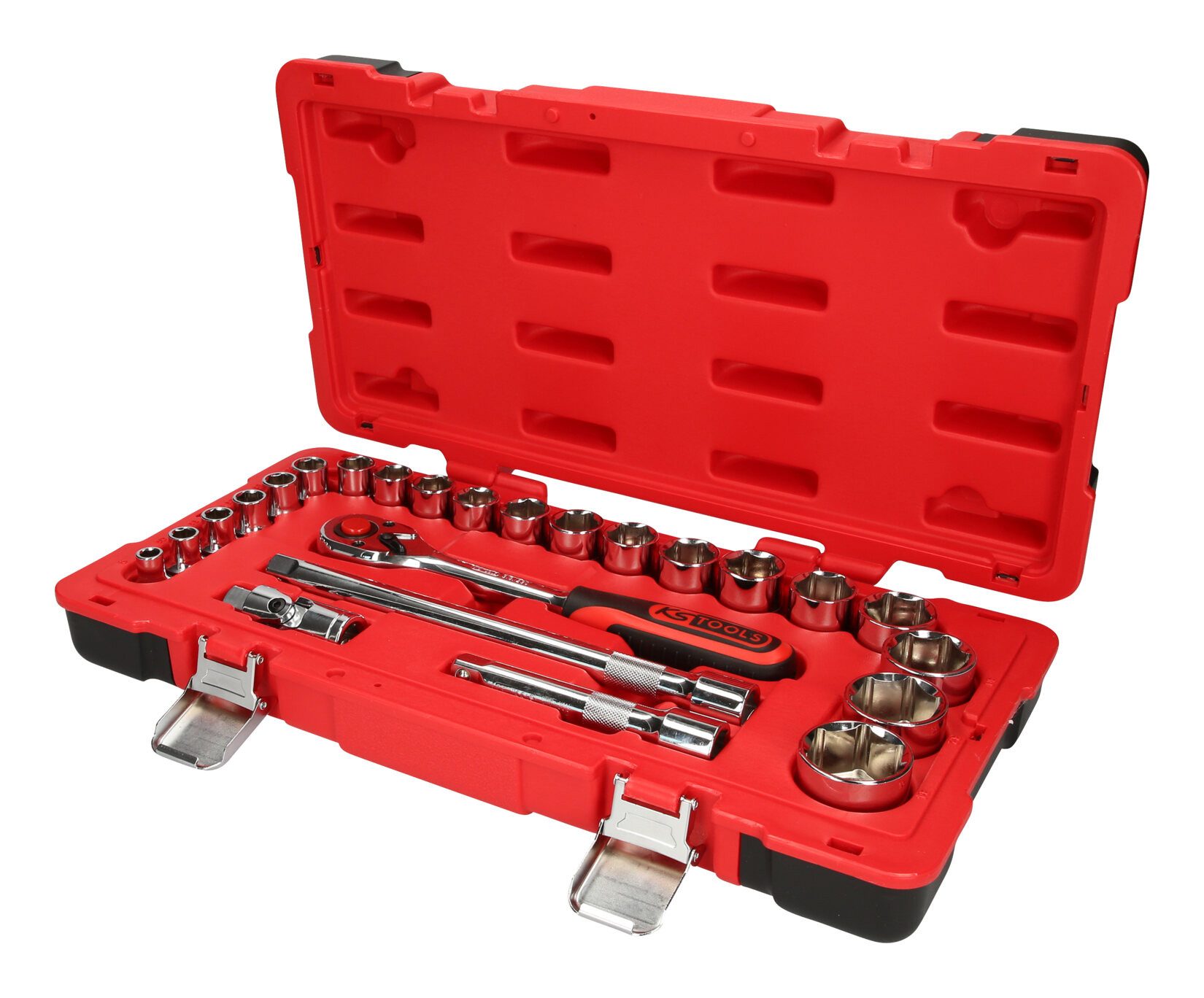 KS Tools Steckschlüssel CHROMEplus (24 St), 1/2" Satz, 24-teilig