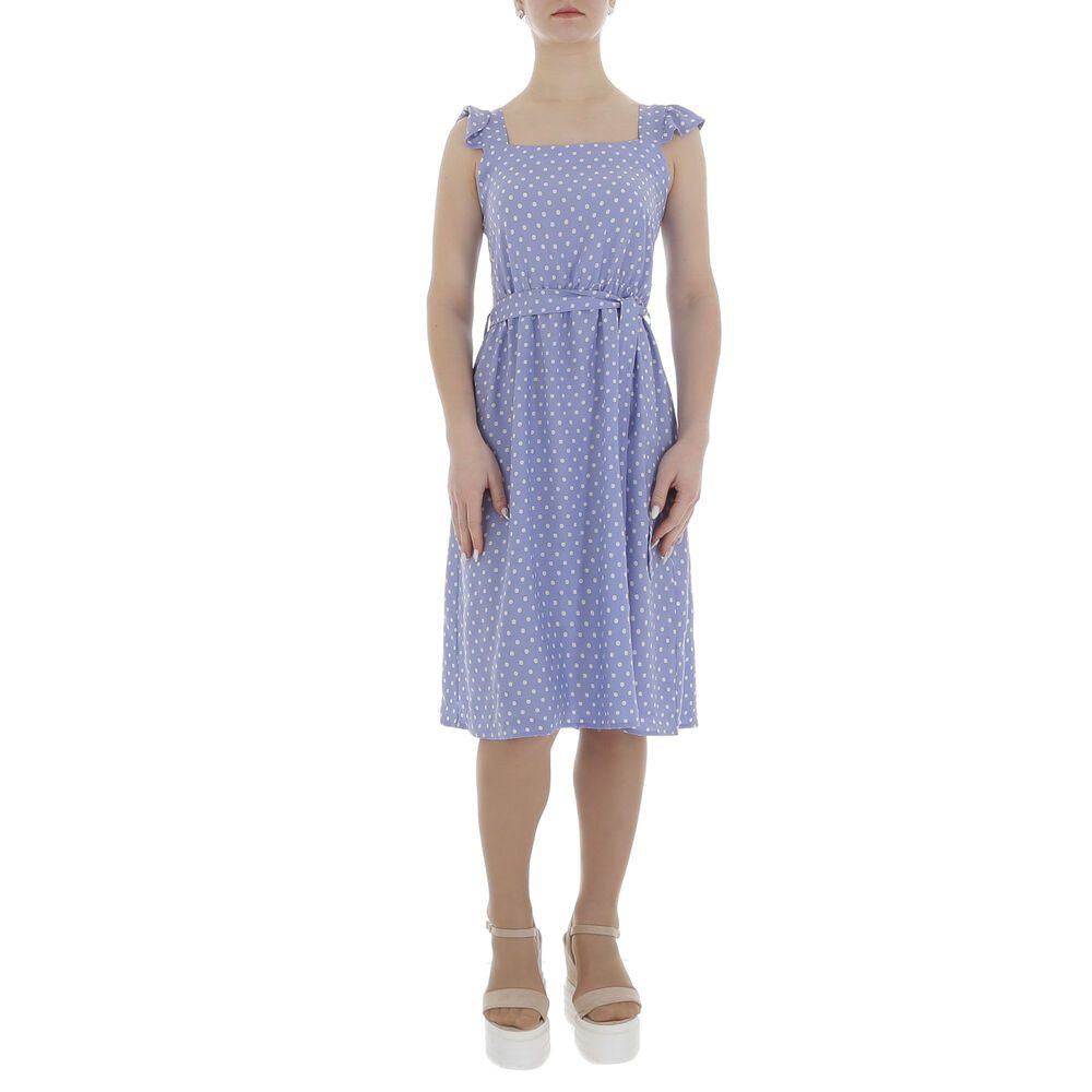 Ital-Design Sommerkleid Damen Freizeit (85941348) Rüschen Gepunktet Sommerkleid in Lila