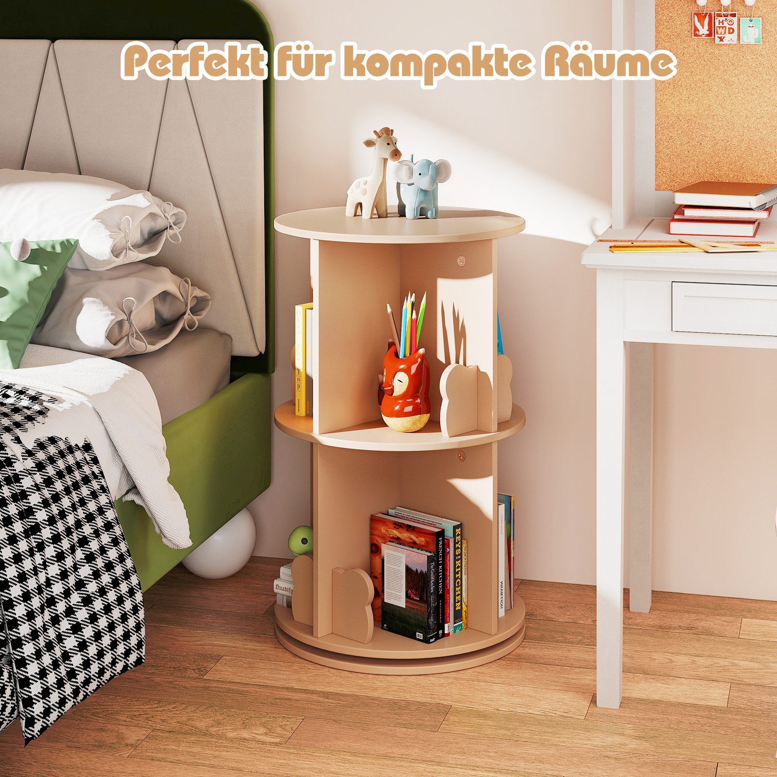 COSTWAY Kinderregal, Holz, drehbares Bücherregal für günstig online kaufen