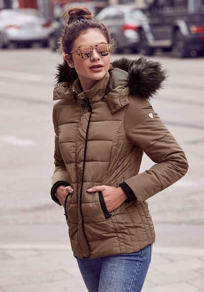 Damen Kleidung Mäntel & Jacken Jacken Gefütterte Jacken Steppjacke Jacke Winterjacke Übergangsjacke Silber 