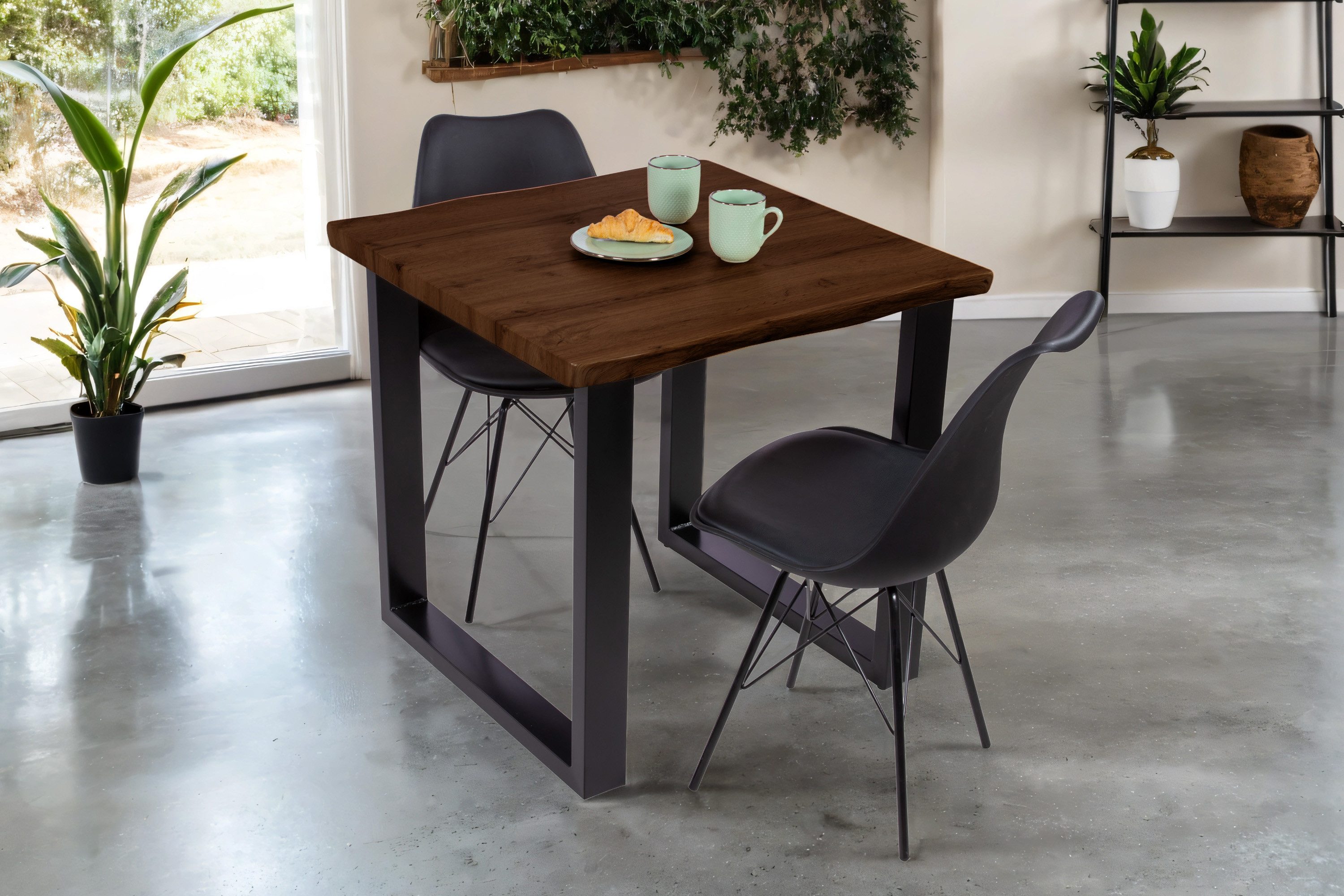 Loreno® Esstisch Josy, Nussbaumholz, Baumkante, MDF-Platte, günstig online kaufen