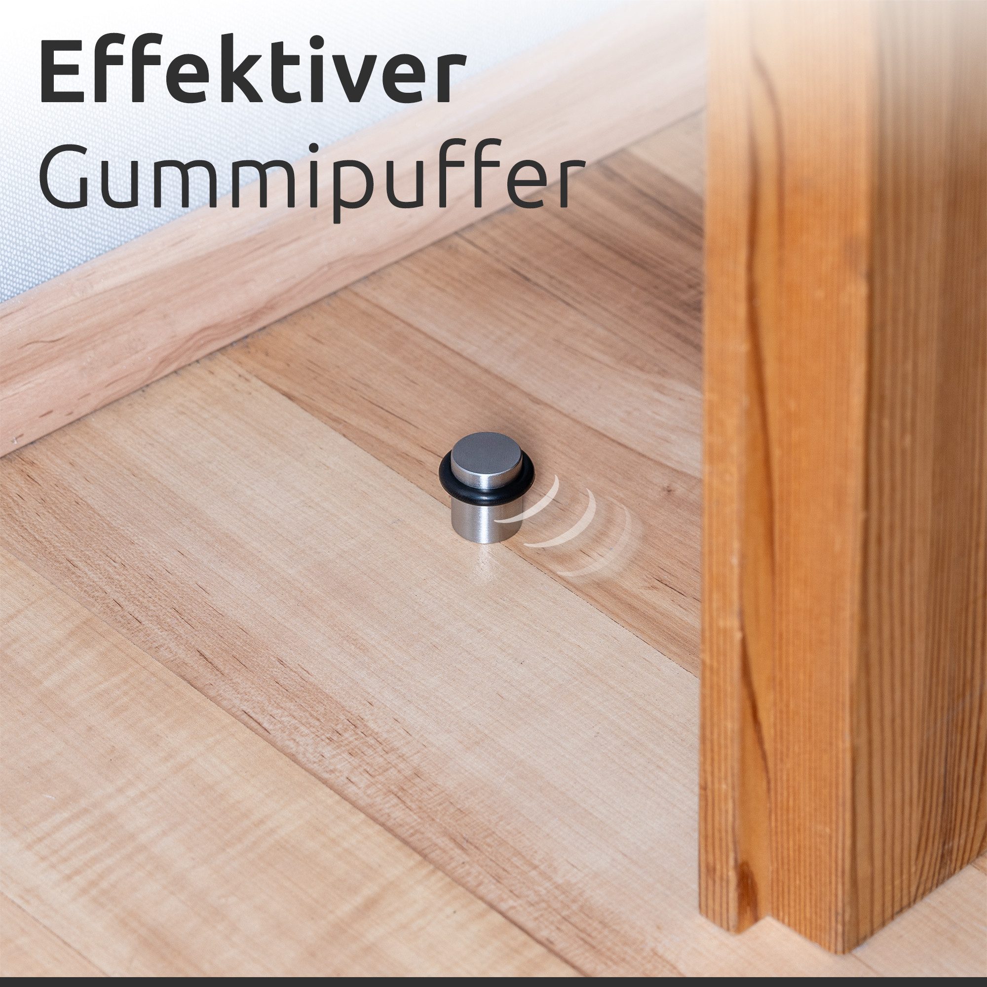 ECENCE Bodentürstopper Türstopper Boden zum Schrauben 2x Türaufhalter