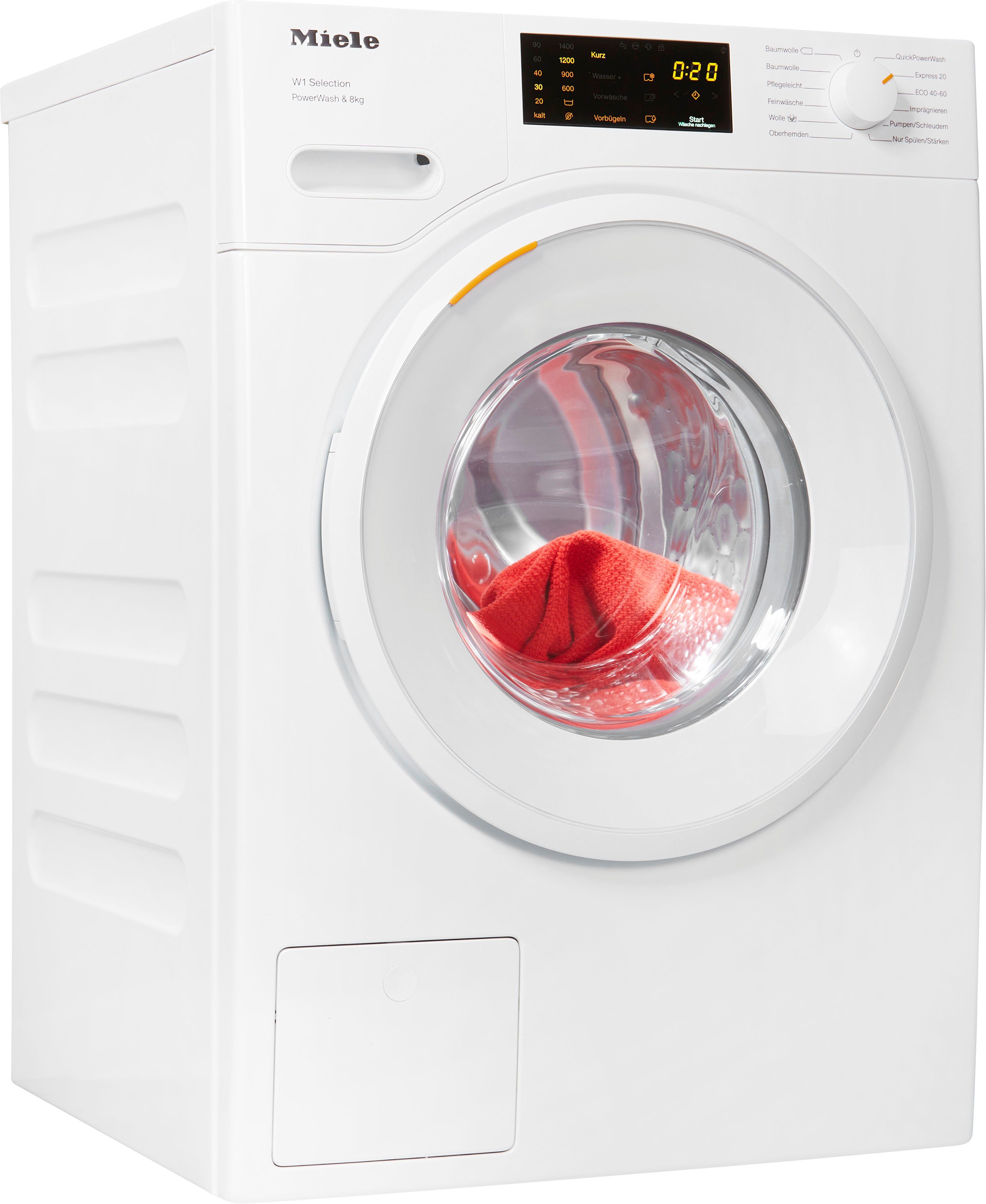Miele Waschmaschine WSD323 WPS Minuten saubere 1400 PWash&8kg, in QuickPowerWash für D 49 8 Wäsche nur kg, U/min