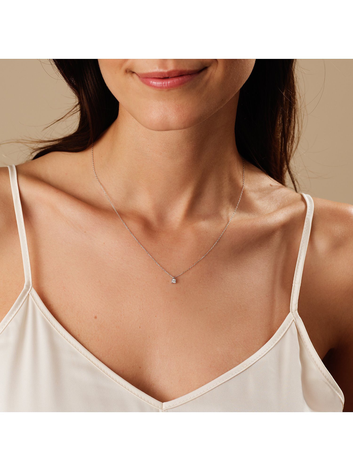 CHRIST Collier CHRIST Damen-Kette 585er Weißgold 1 Diamant – Bild 2 von 3