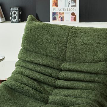 MODFU Sitzsack Loungesessel Wohnzimmer Sofa (Teddyfleece+Schaumstoff mit hoher Dichte, Interne rahmenlose Struktur), Produkt als komprimierte Verpackung