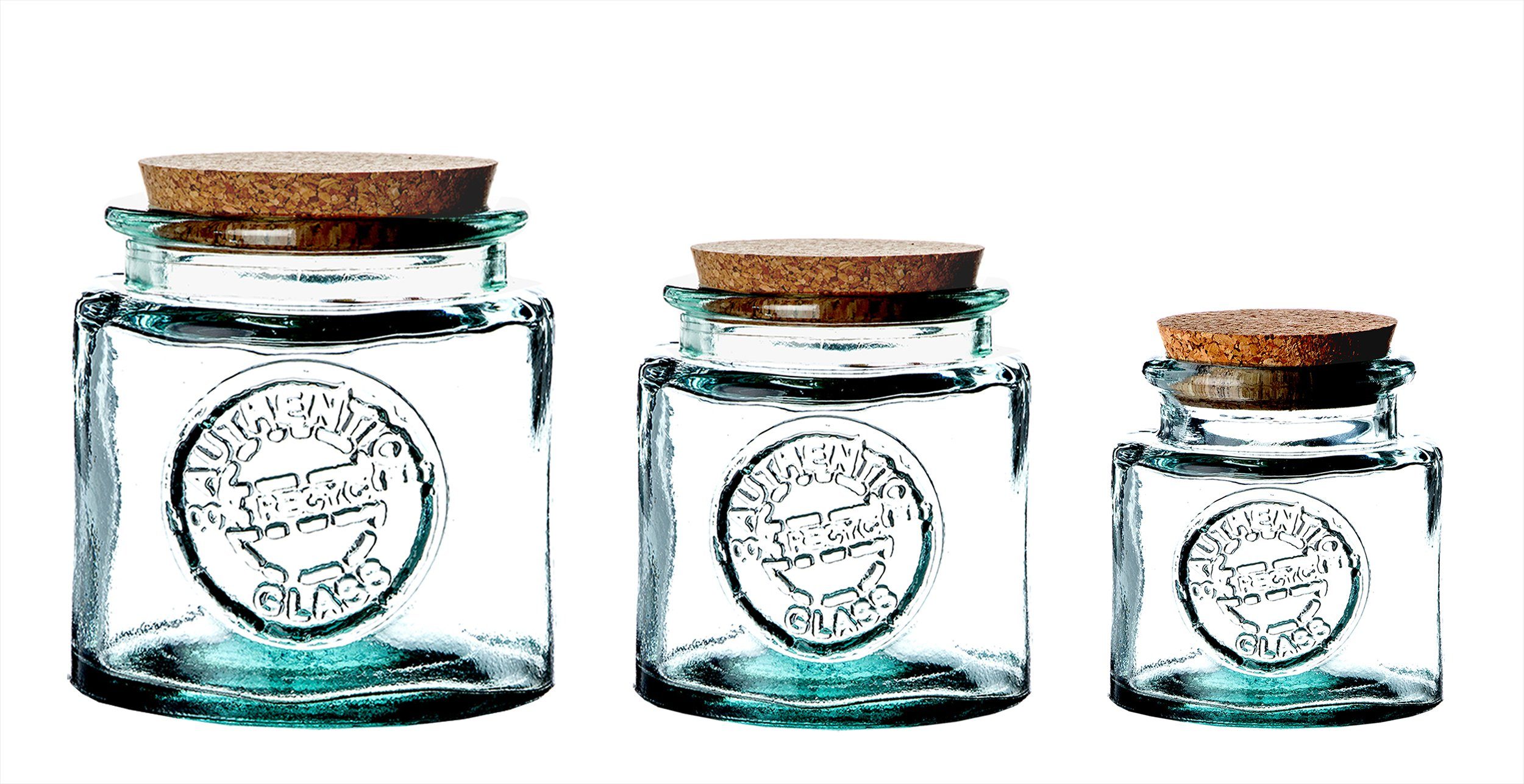 BigDean Vorratsdose »Vorratsdose groß 800, 500 & 250 ml − Mit Kork−