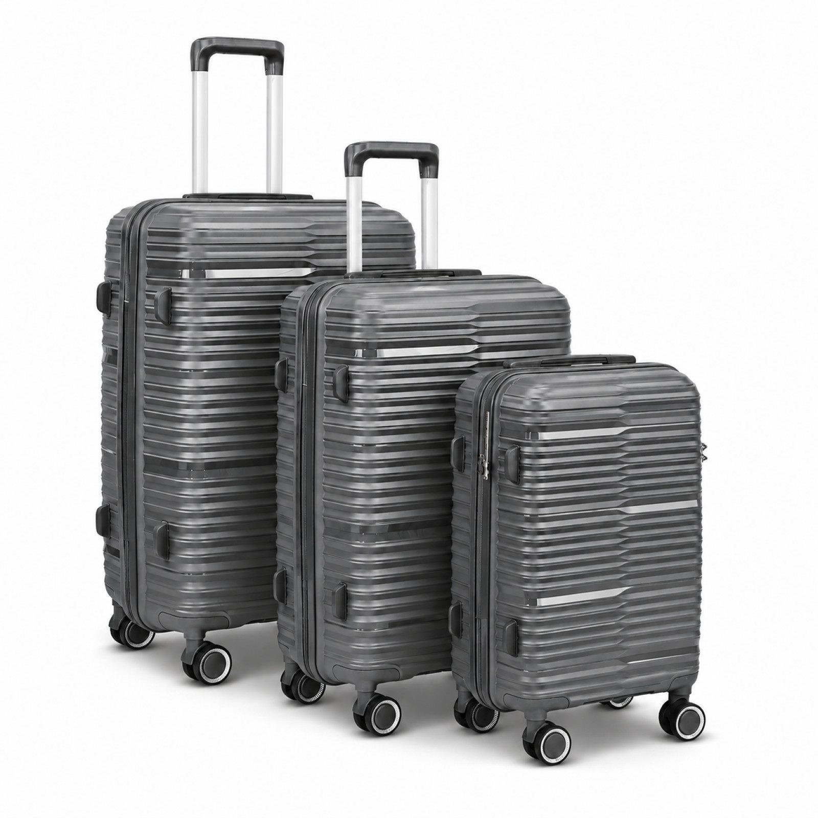 Barut Trolleyset PP Reisekofferset Dunkelgrau, (Set, 3 tlg., MS-19065)