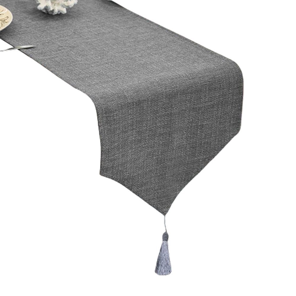 Abwaschbar Tischläufer Tischläufer Grau Tischläufer 35x180cm FELIXLEO Elegante Leinenoptik