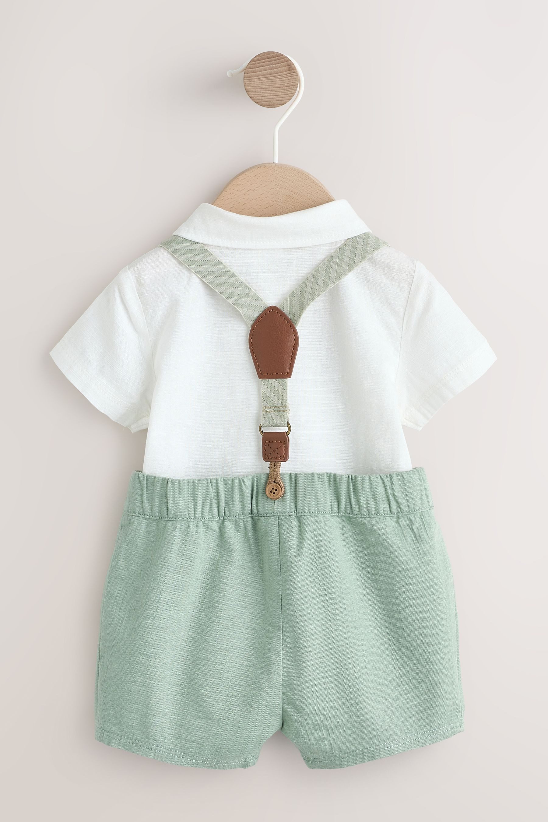 Next Hemd & Hose 3-tlg Baby-Set: Hemd-Body, Shorts, Hosenträger (3-tlg)