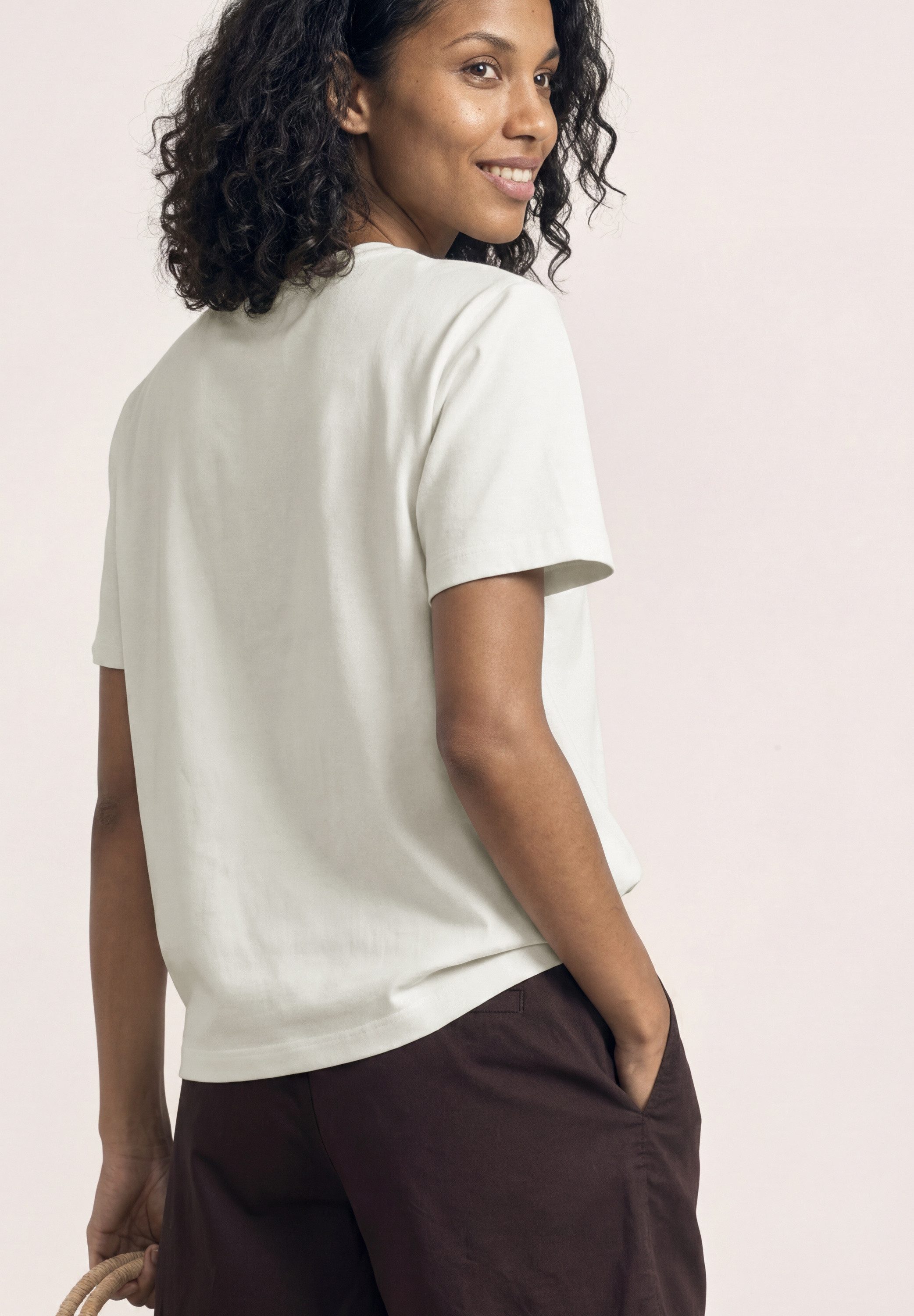 STREET ONE Kurzarmshirt Sommershirt im verkürzten Schnitt