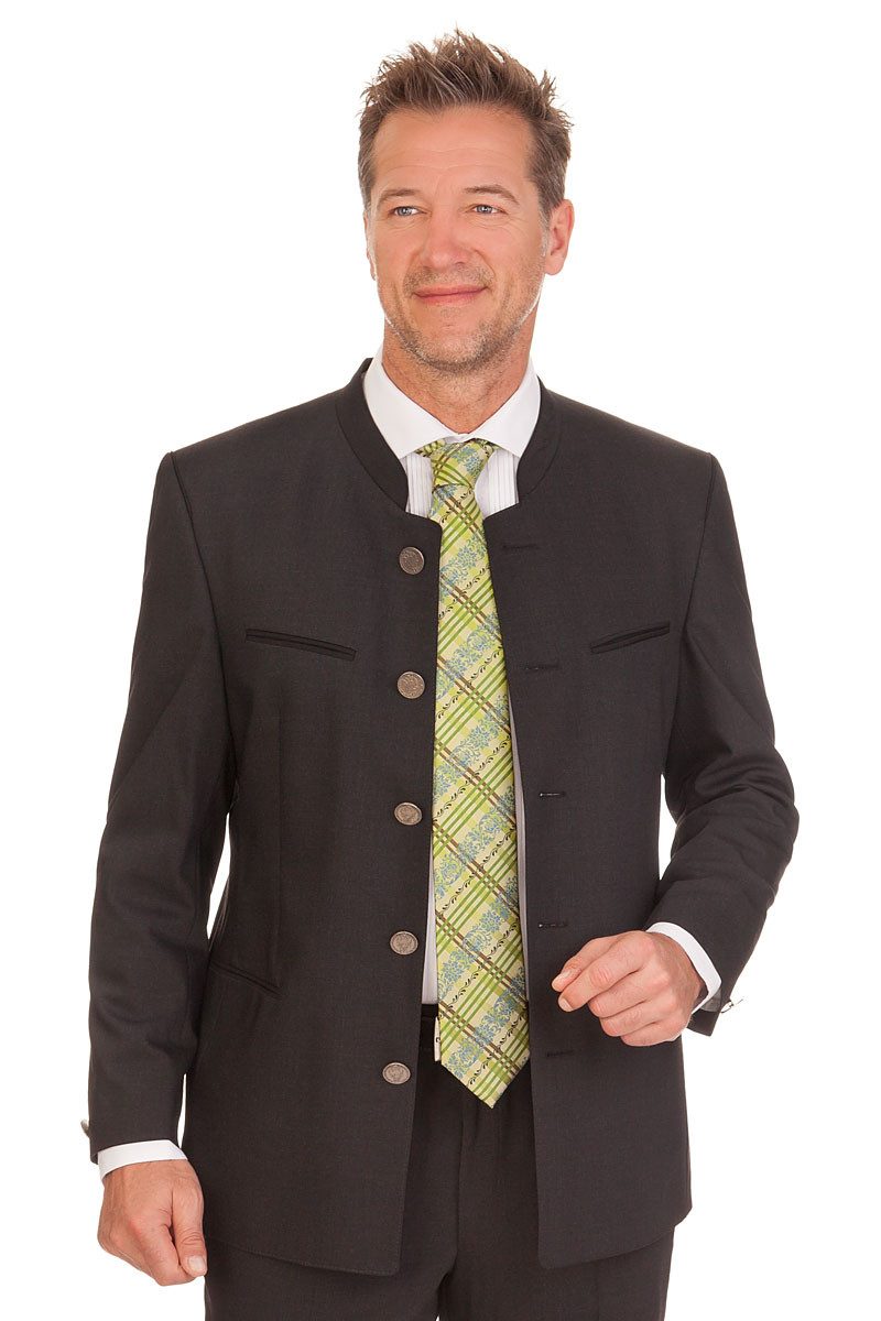 Klotz Trachtenjanker Janker - KREUTH/S - Münzknöpfe - anthrazit