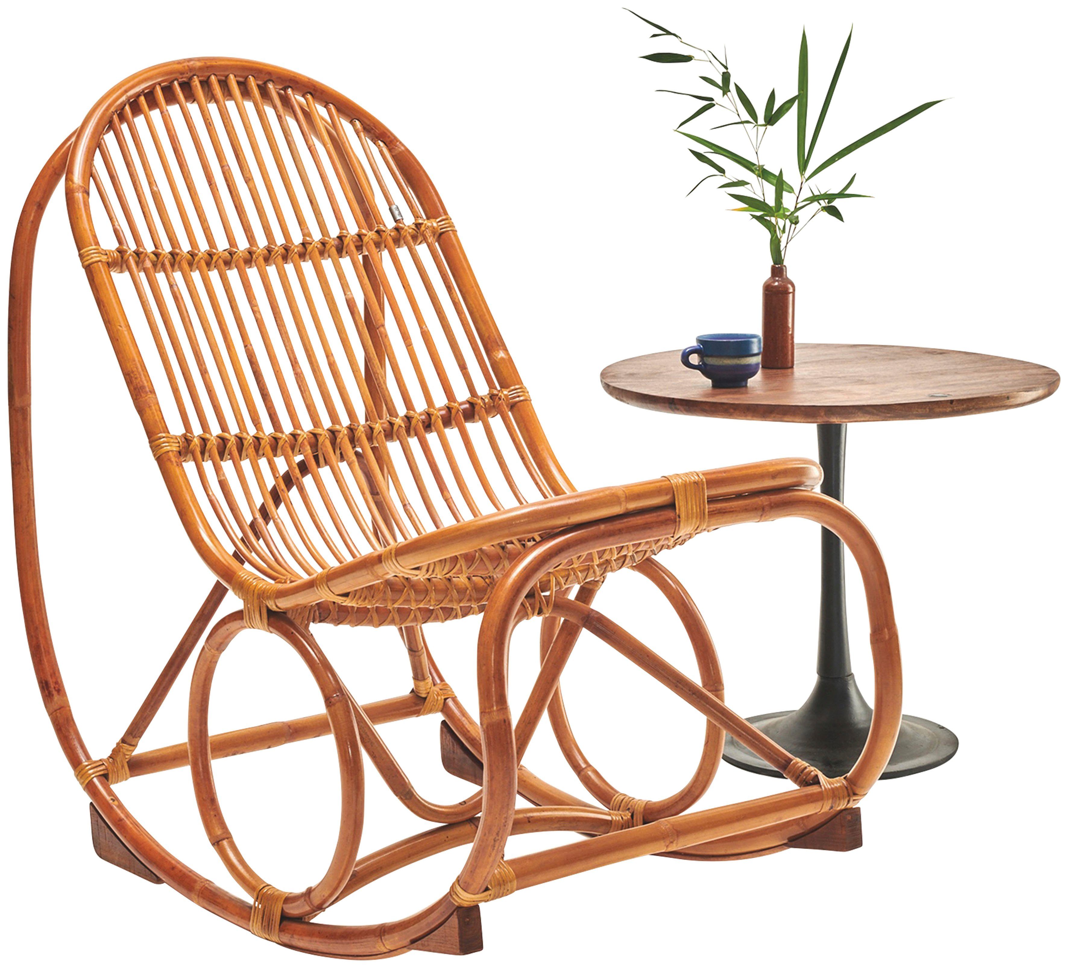 sit&more Schaukelstuhl, mit SIT Metallmanschette