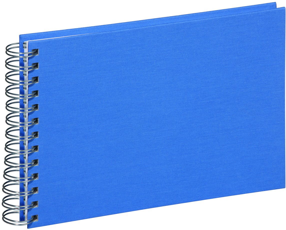 Fotoalbum Spiralalbum 24x17cm 40 Seiten mittelblau.