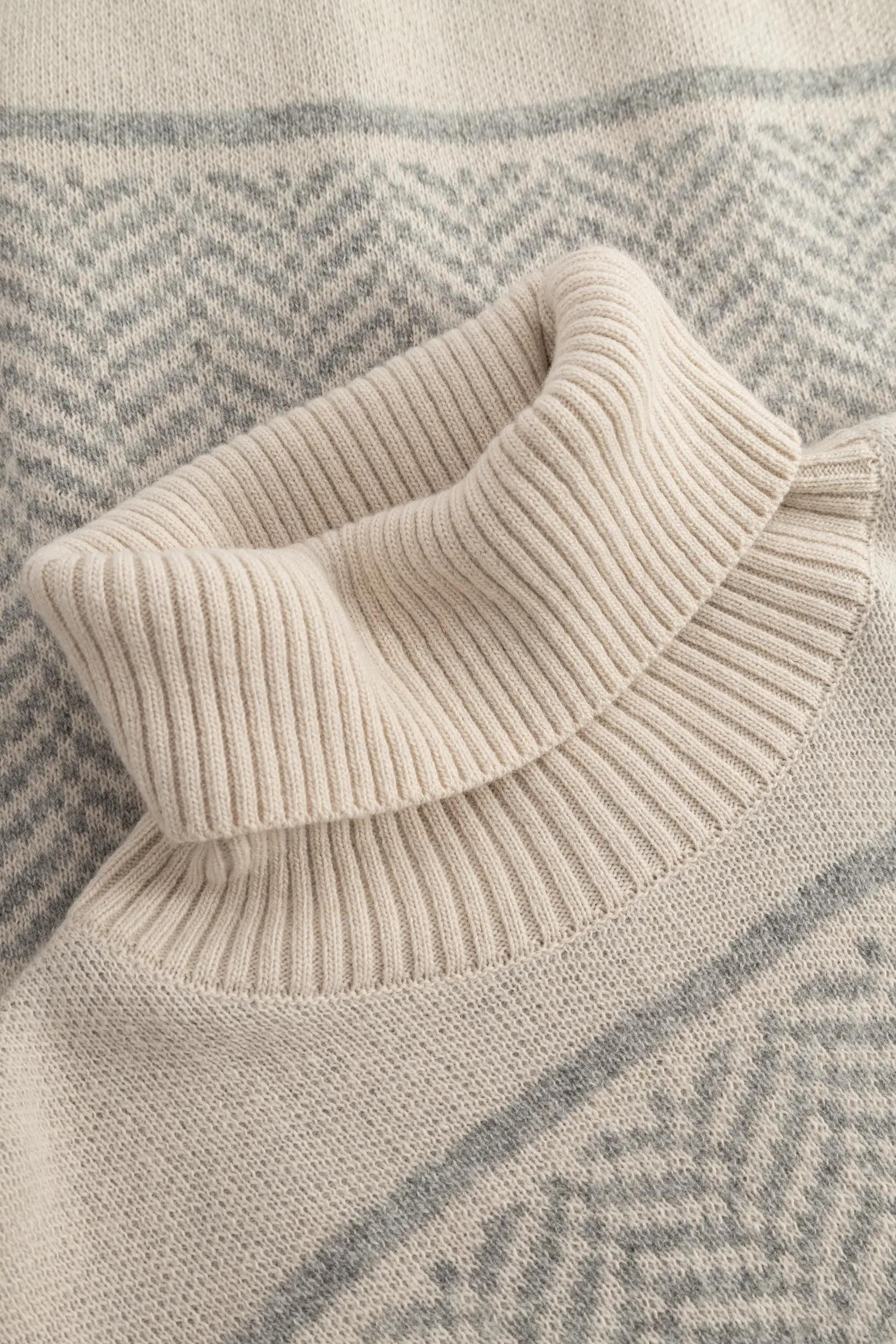 JOOP! Rollkragenpullover Korol hochwertiges Jacquardmuster, mit Kaschmiranteil