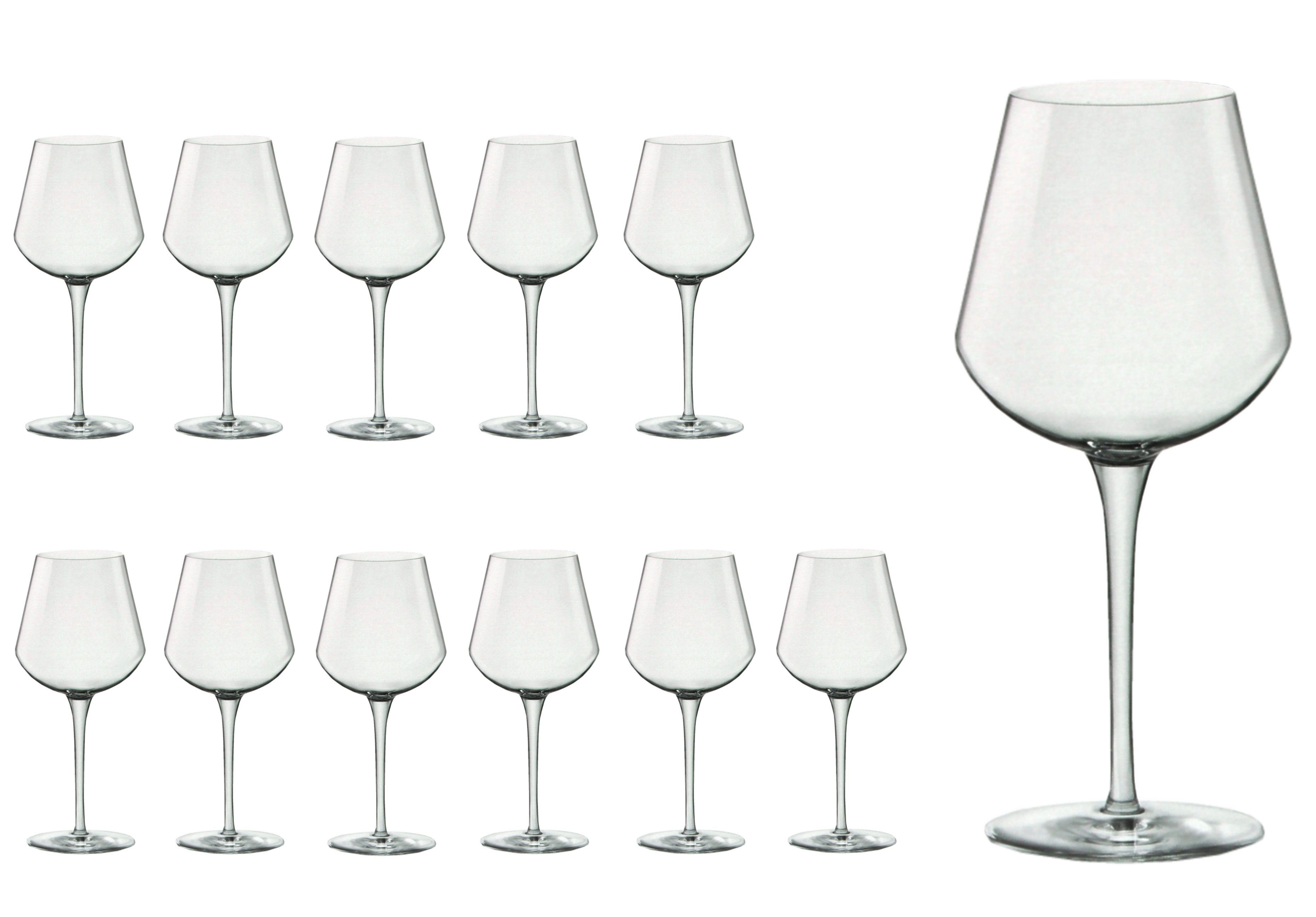 Bormioli Rocco Weinglas 12er Set Weingläser Small inAlto 38 cl aus erstklassigem Kristallglas, Glas