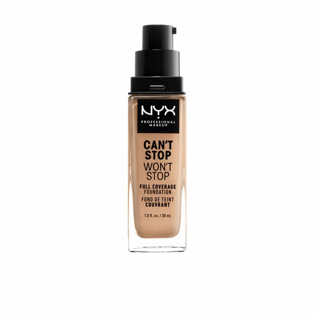 NYX Foundation CAN'T STOP WON'T STOP full coverage foundation #true beige,  Damen