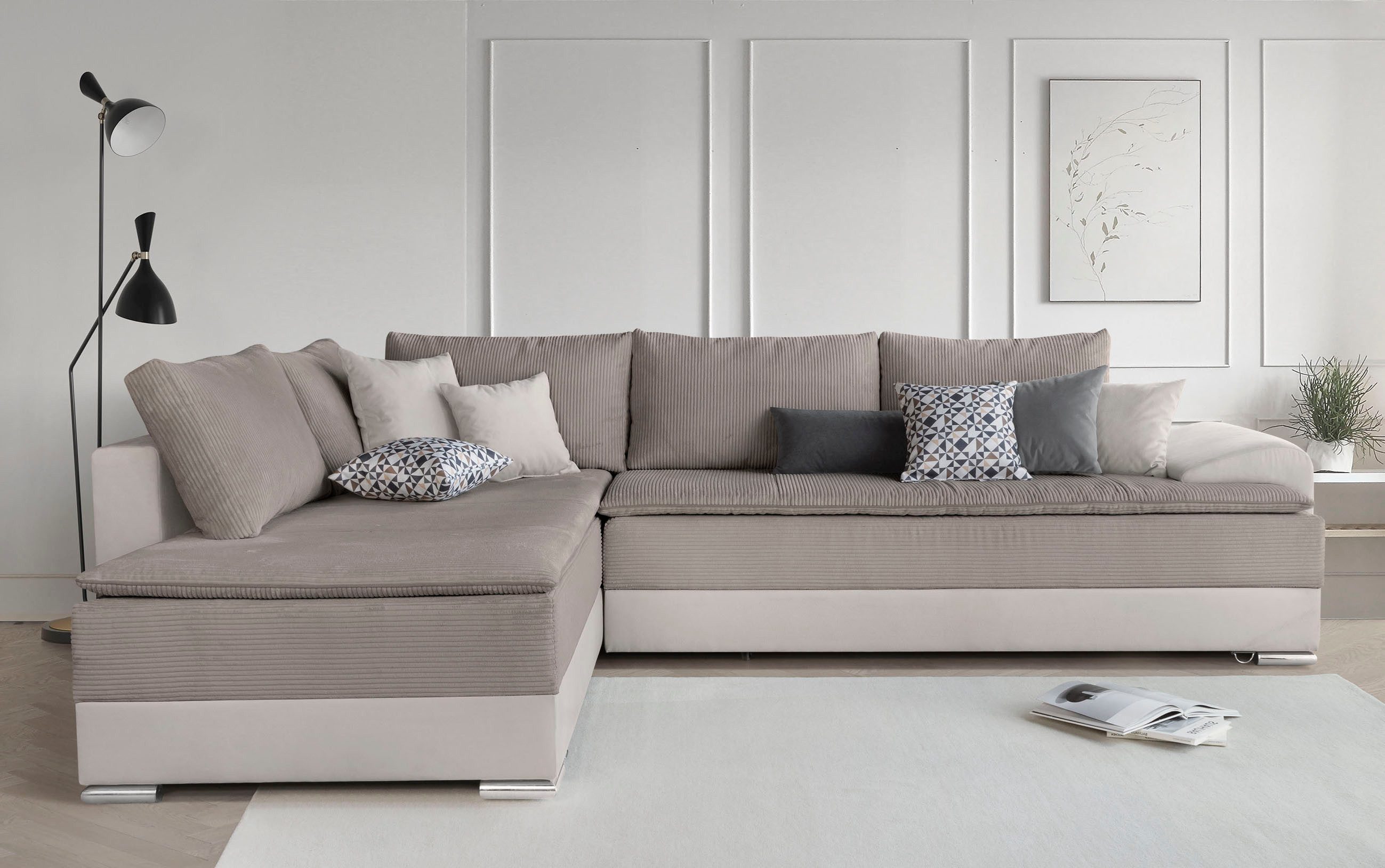 INOSIGN Ecksofa »Night & Day L-Form, B: 324 cm«, mit Bettfunktion, Bettkast günstig online kaufen