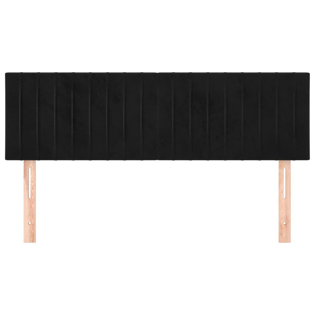 vidaXL Bett Kopfteile Schwarz 144x5x78/88 cm Samt (1-tlg)