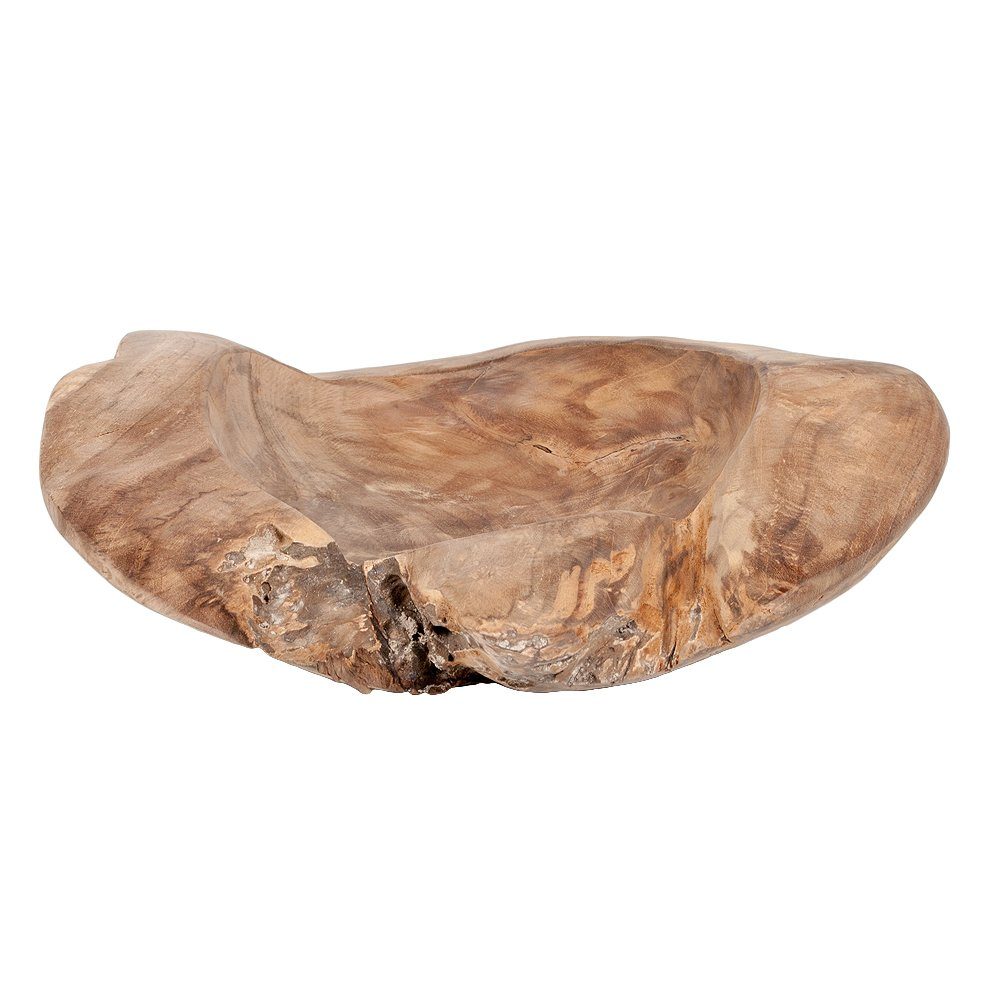 Dekoschale Ø Teak-Wurzelholz BOWL aus ca.: Schale PREMIUM 40cm massivem LebensWohnArt