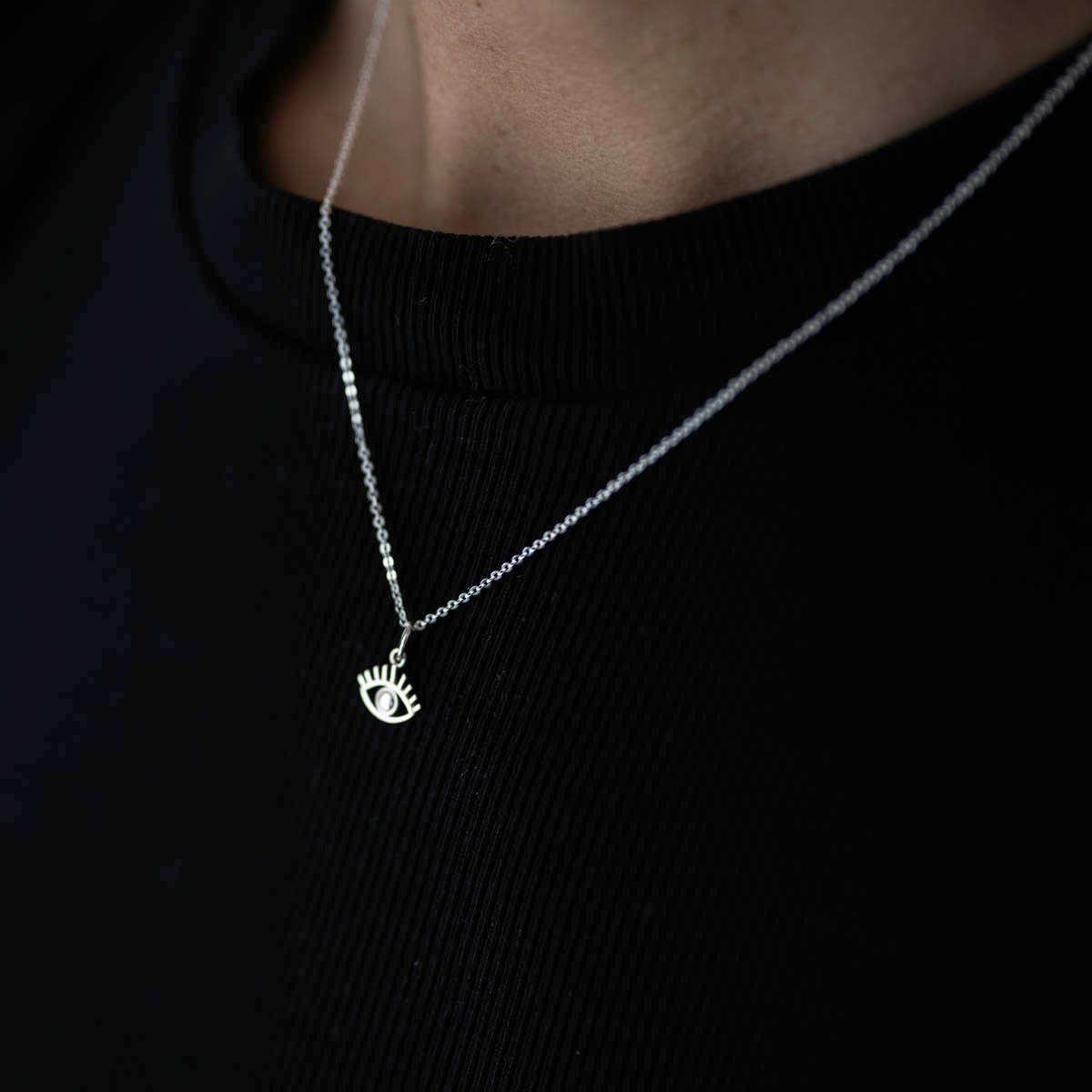 Materia Kettenanhänger Damen Silber Auge Nazar klein KA-217, 925 Sterling S günstig online kaufen