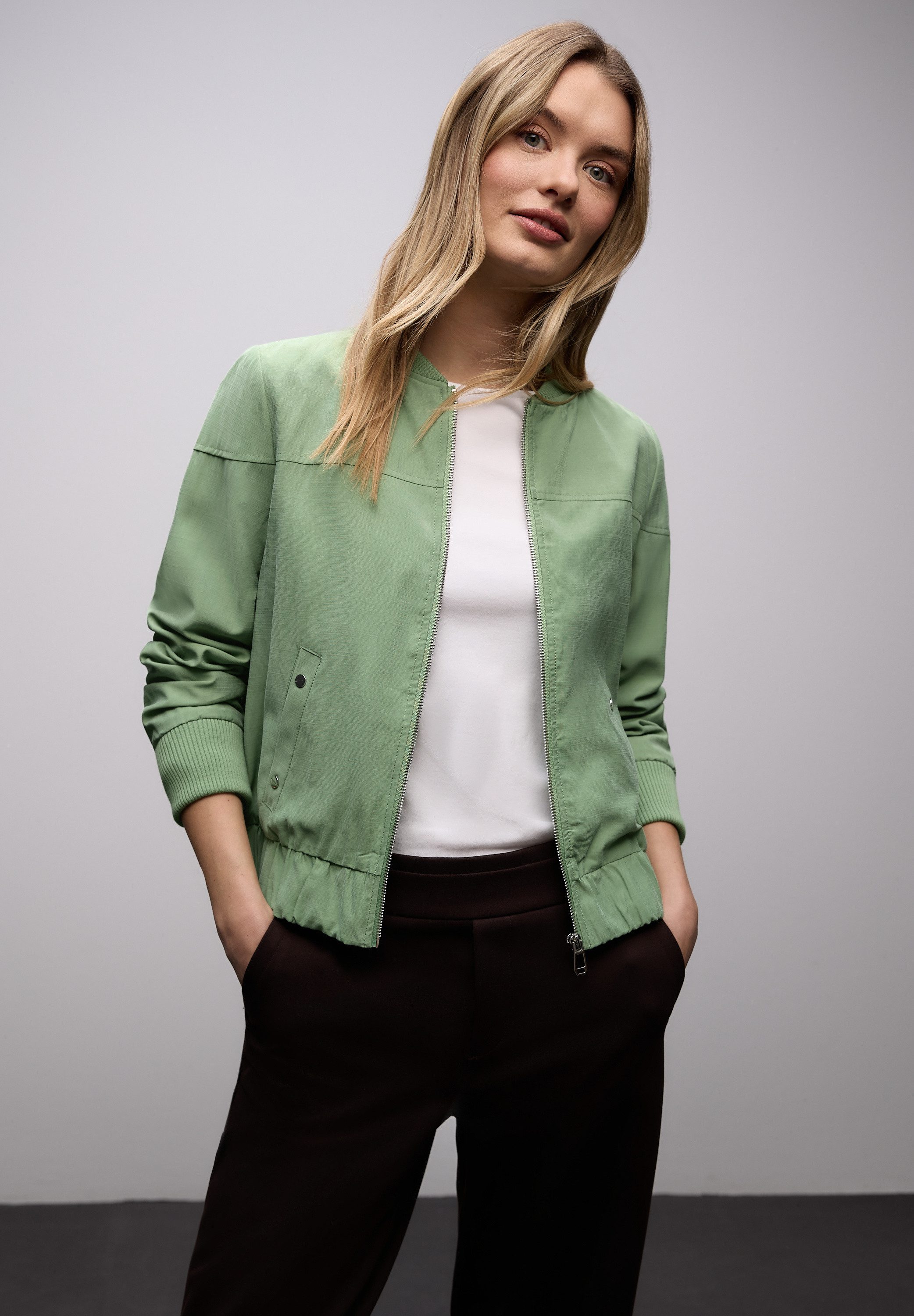 STREET ONE Blouson mit Rundhalsausschnitt