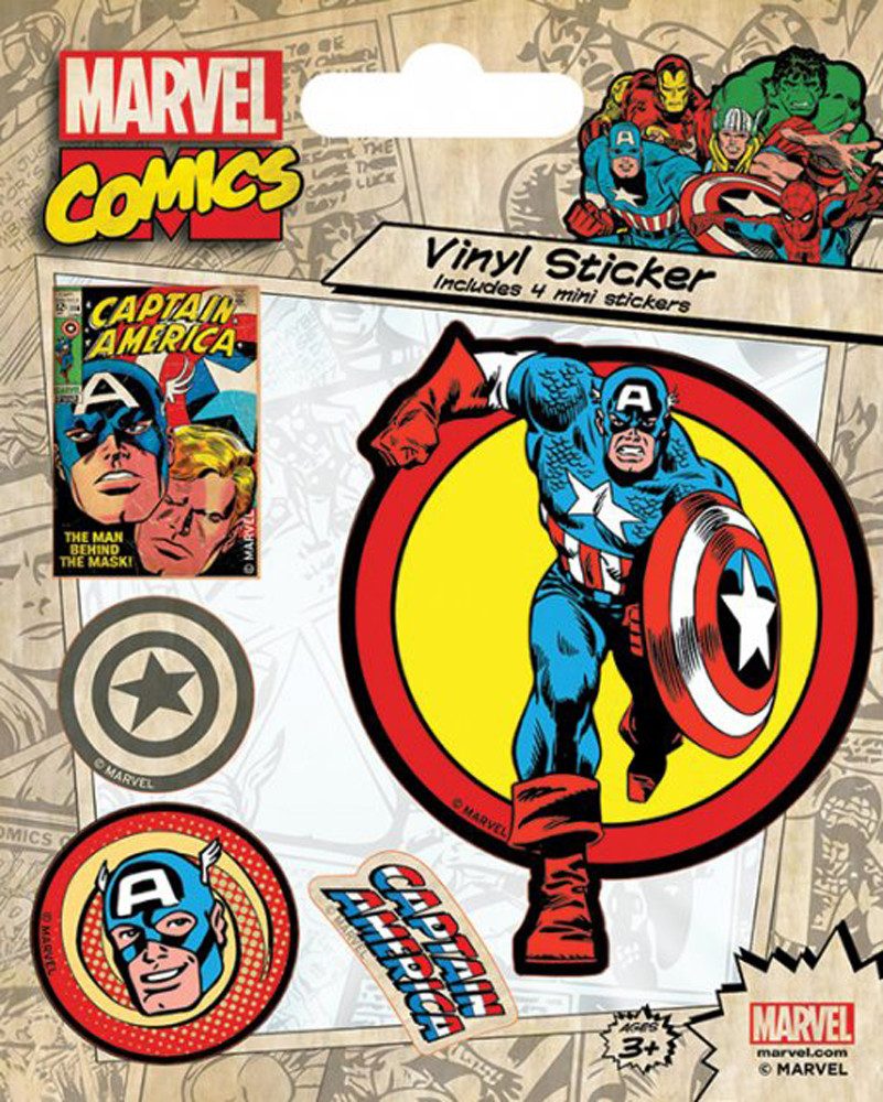 Sticker Marvel Comics - Sticker-Sets - Captain America Retro