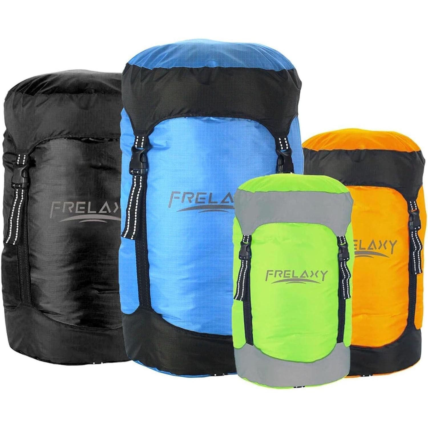 LuxusKollektion Kompressionsschlafsack Kompressionssack Schlafsack 60Prozent Wasserfest Camping Blau L