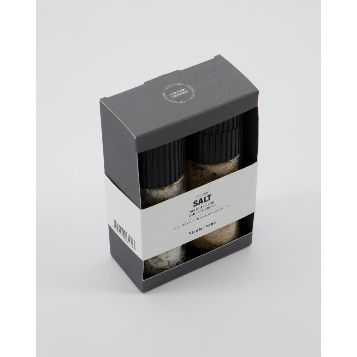 Nicolas Vahé Gewürz Geschenkbox Organic Secret Blend & Salt und Garlic & Chilli (2-teilig)