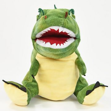 Kögler Handpuppe T-Rex Dino Dinosaurier Puppe Spielzeug grün Plüsch 30 cm