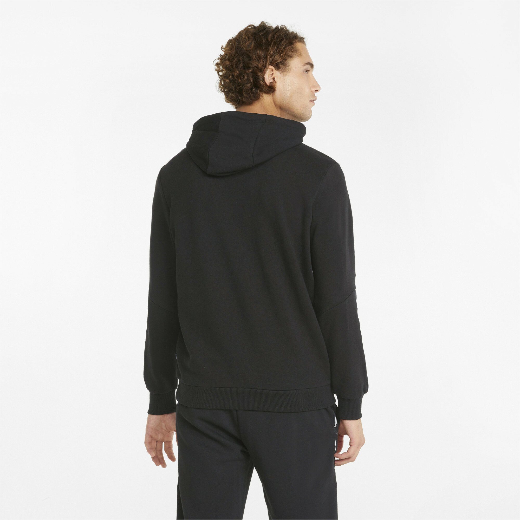 Sweatshirt Herren PUMA Black Hoodie Essentials+