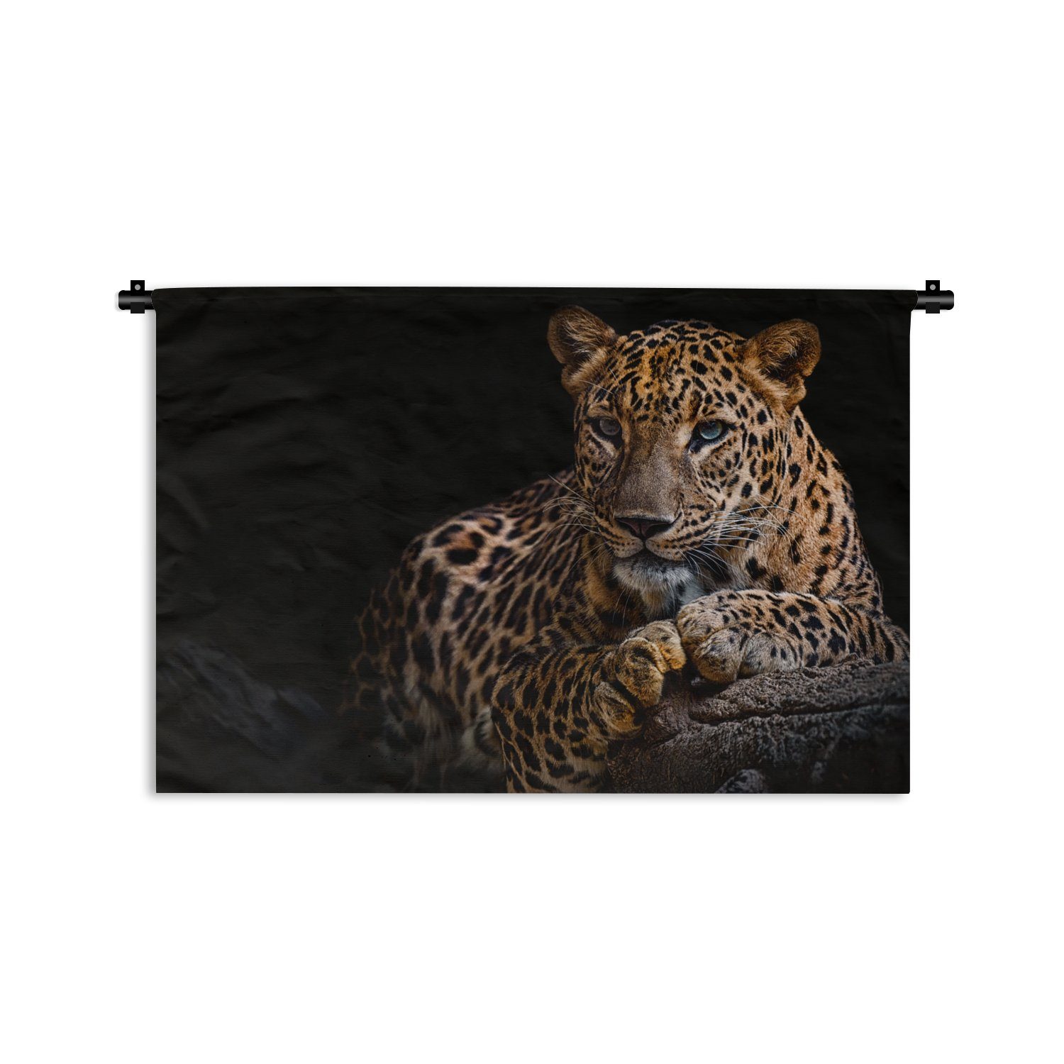 MuchoWow Wanddekoobjekt Wildtiere - Wandbehang, Kinderzimmer - für - Panther Wohnzimmer, Porträt - Schwarz Kleid, Wanddeko Schlafzimmer, Tiere