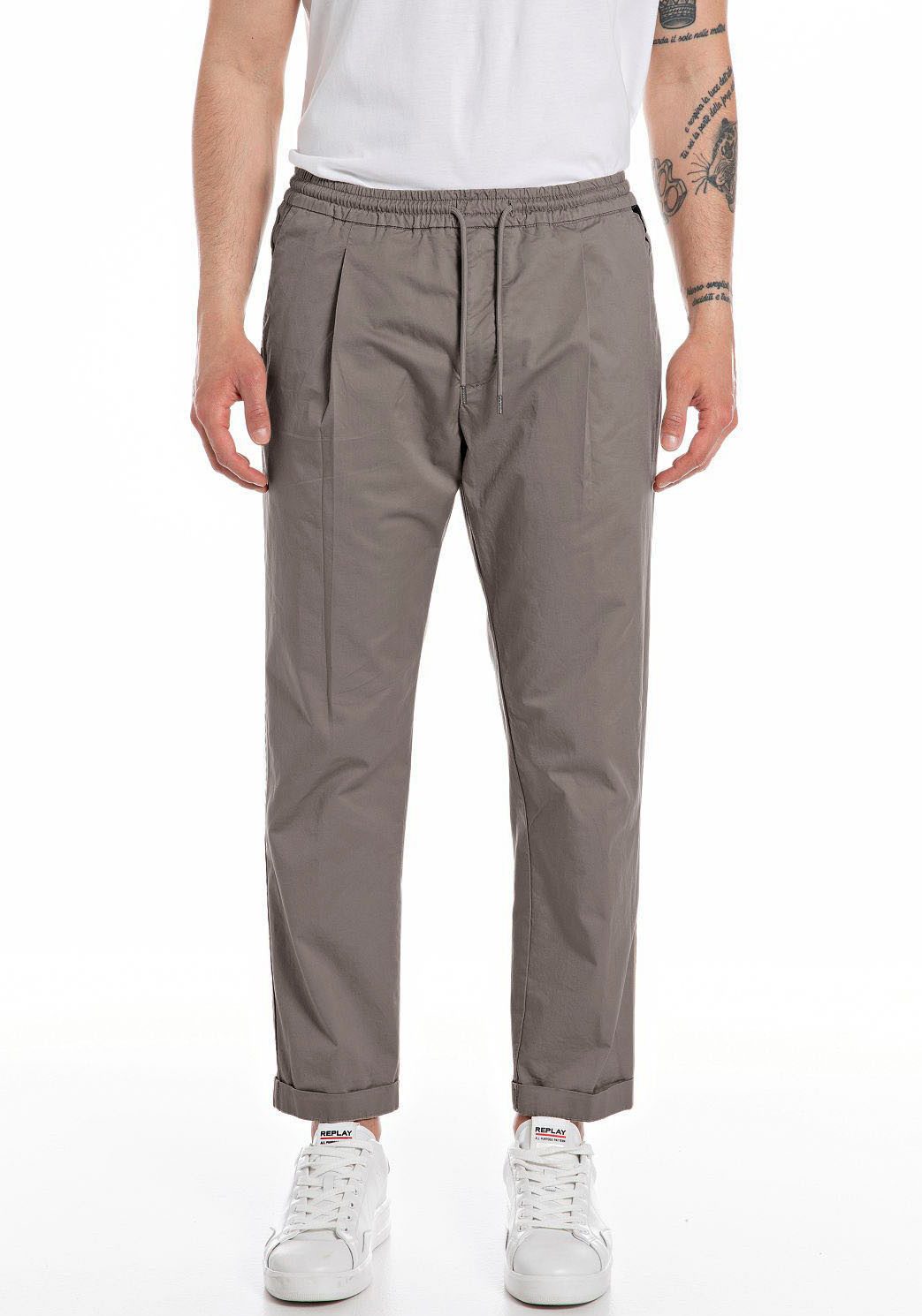 Replay Schlupfhose Regular Fit mit elastischem Bund günstig online kaufen