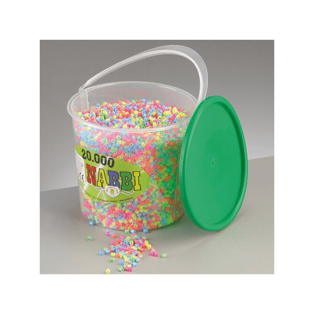 NABBI Bügelperlen Nabbi® Bügelperlen im Eimer, Ø 5mm, 20.000 Stk., Pastell Mix